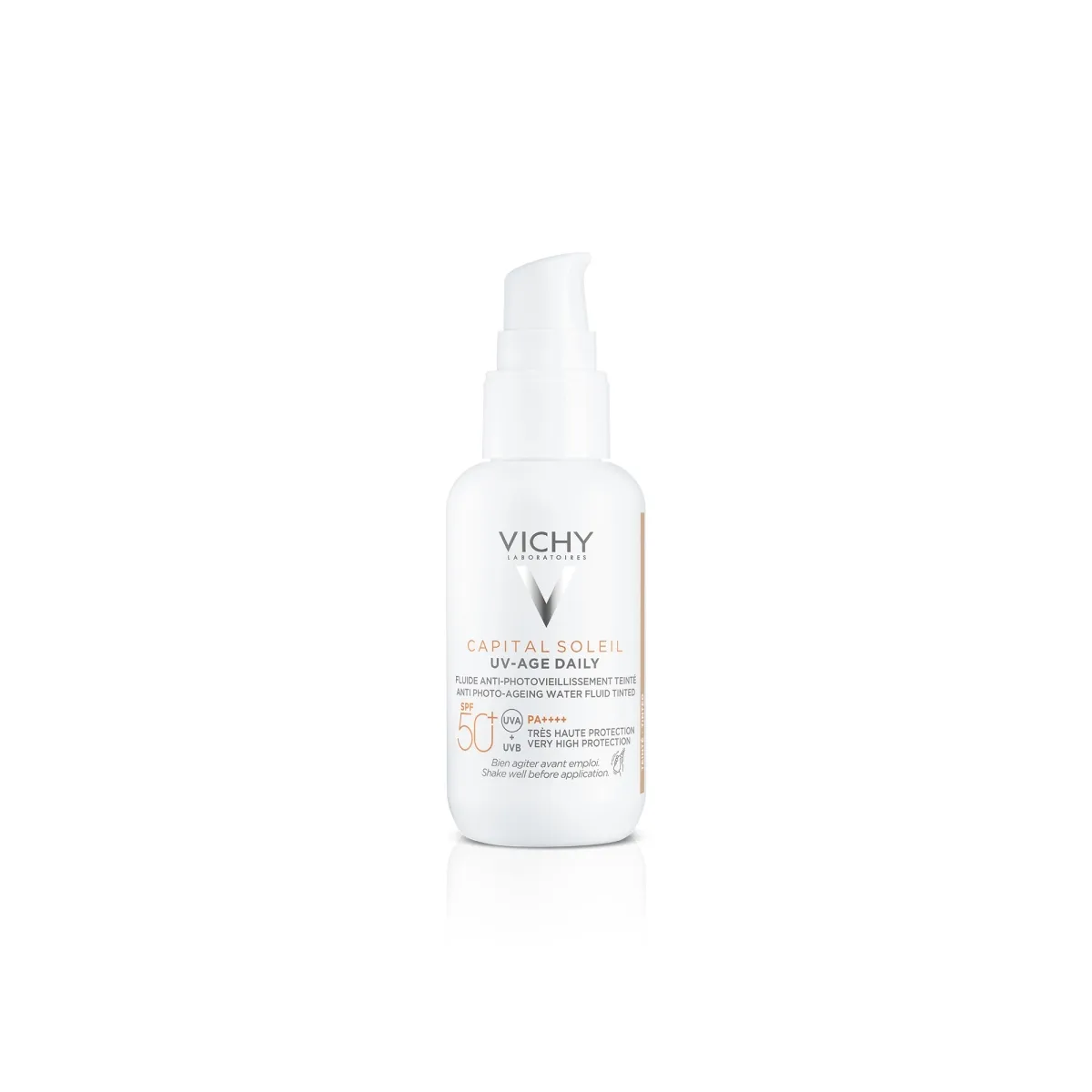 VICHY CAPITAL SOLEIL UV-AGE aizsargkrēms ar toni SPF 50+, 40 ml - Produkta attēls