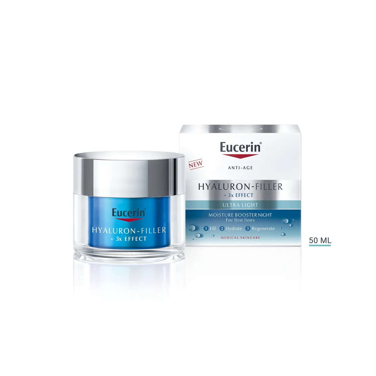 EUCERIN Hyaluron-Filler intensīvi mitrinošs nakts gēlkrēms, 50 ml - Produkta attēls