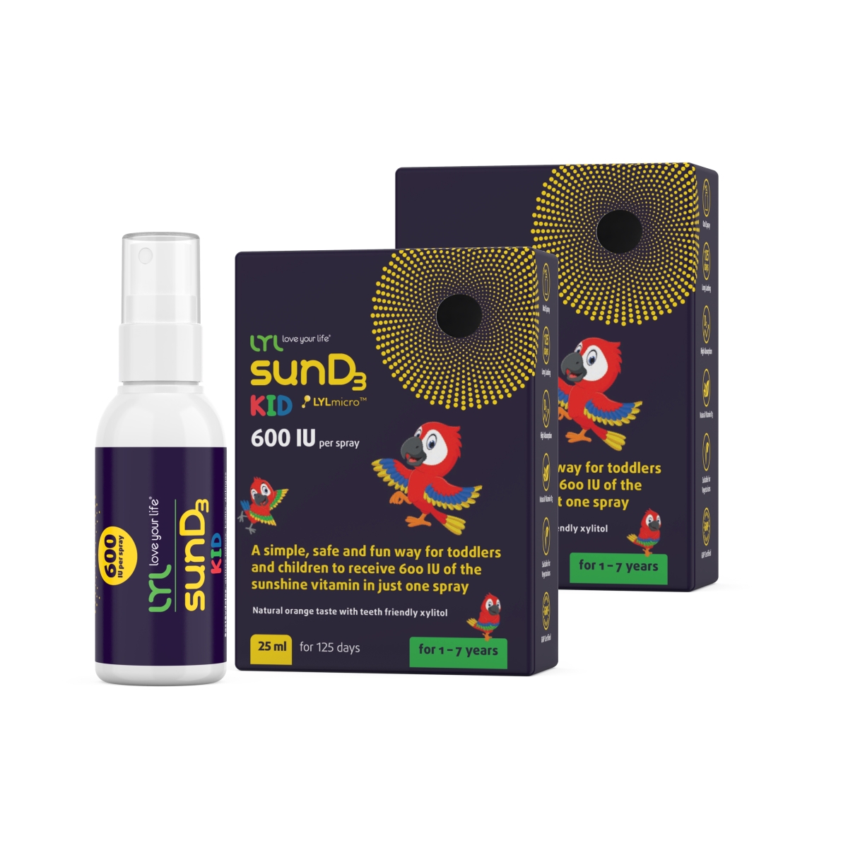 LYL sun D3 KID, sprejs, 1+1 komplekts - Produkta attēls