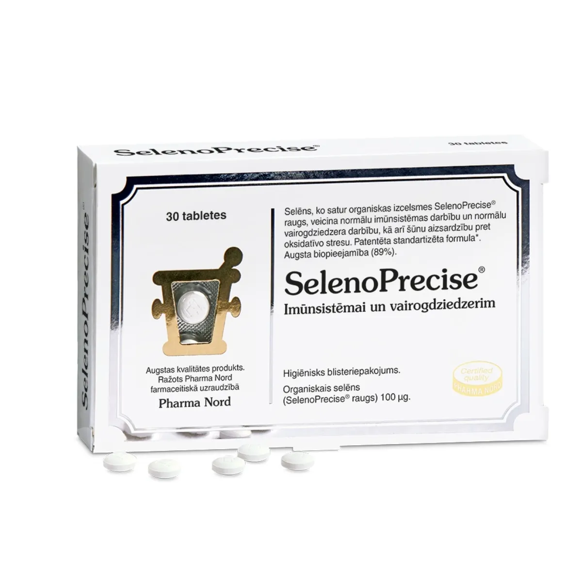 SELENO PRECISE 100 mcg tabletes, 30 gab. - Produkta attēls