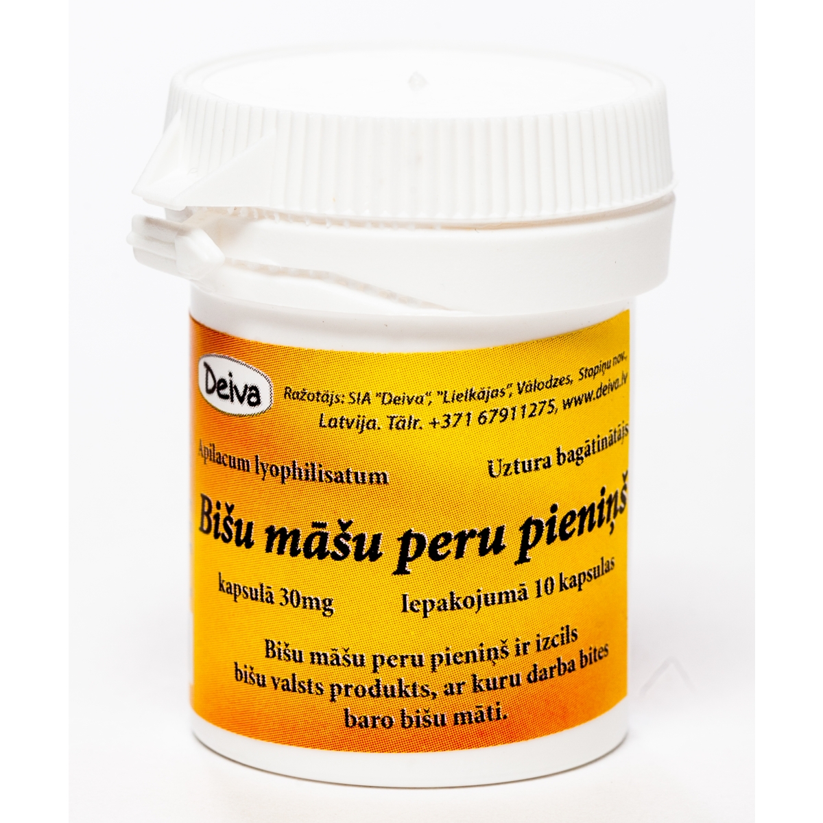 BIŠU MĀŠU PERU PIENIŅŠ  30MG KAPSULAS N10 - Produkta attēls