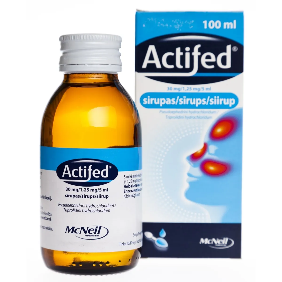 ACTIFED sīrups, 100 ml - Produkta attēls