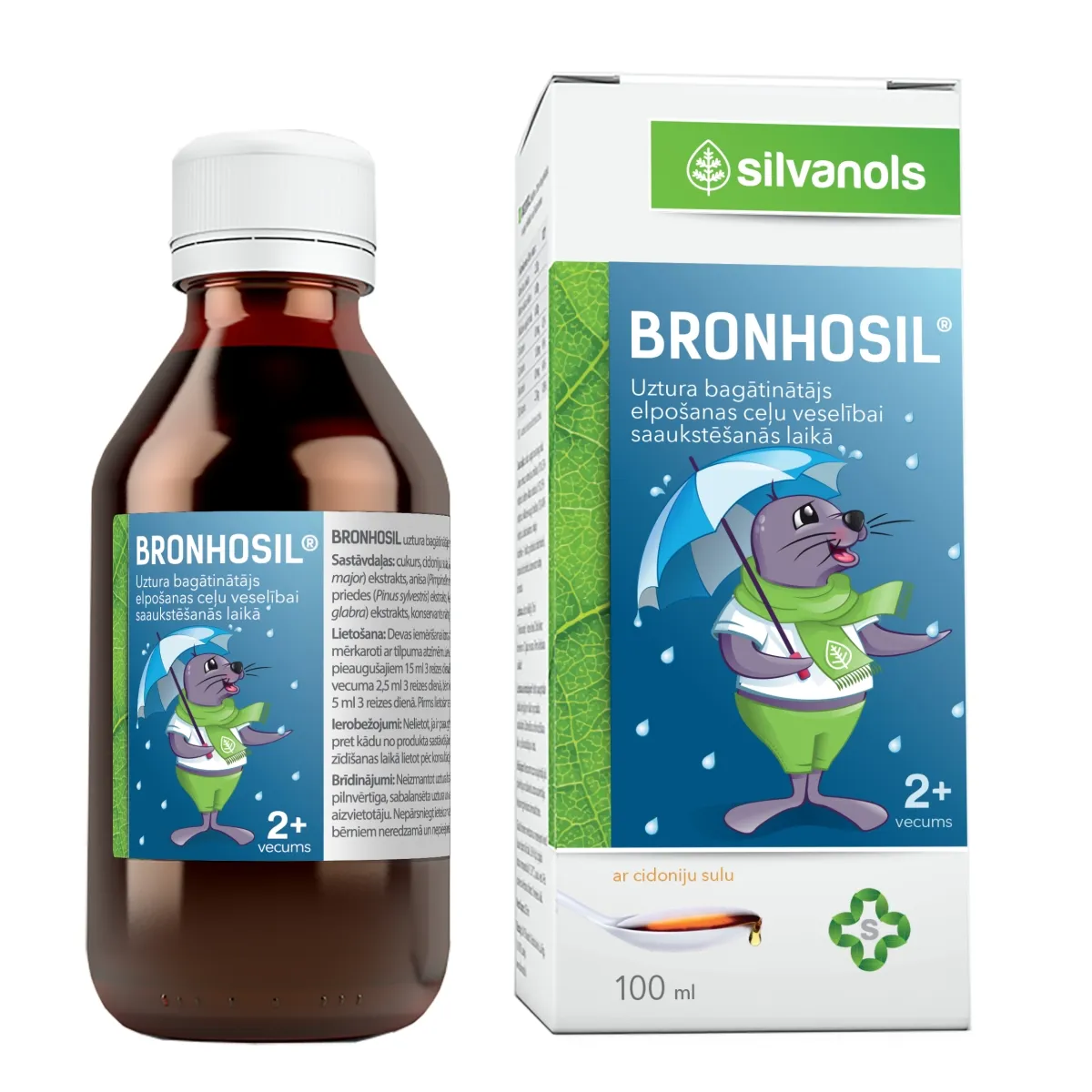 SILVANOLS Bronhosil sīrups, 100 ml - Produkta attēls