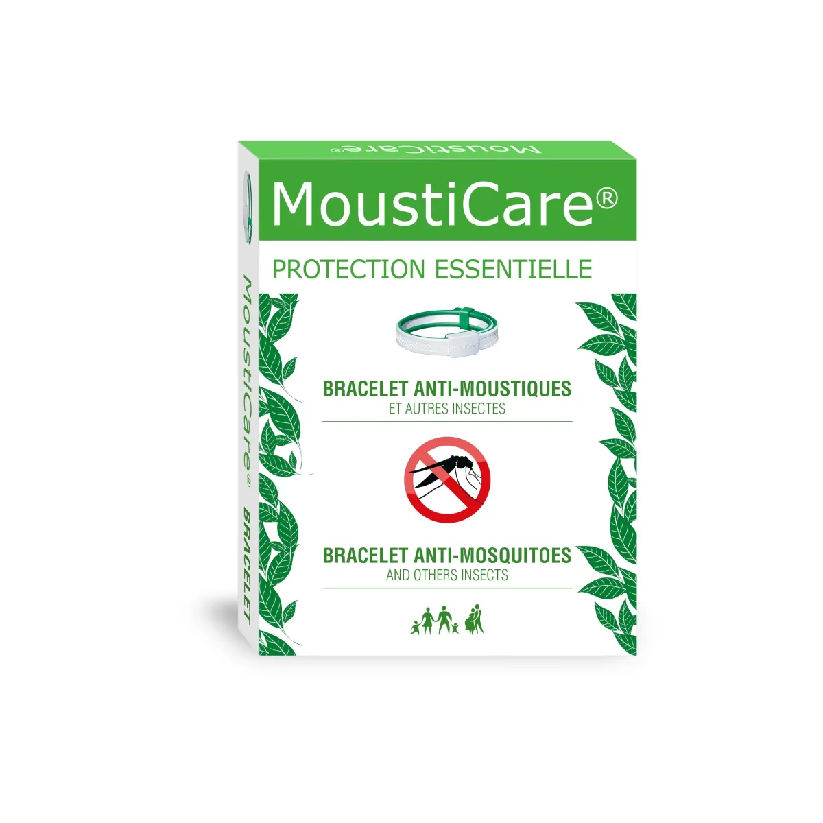 MOUSTICARE Pretodu-ērču aproce (balta) - Produkta attēls 1