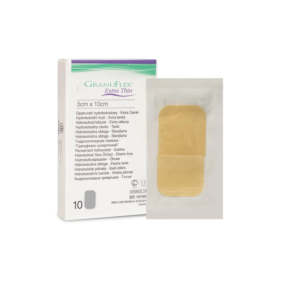 GRANUFLEX Extra Thin plāksteri sterili 5 x 10 cm, 1 gab - Produkta attēls