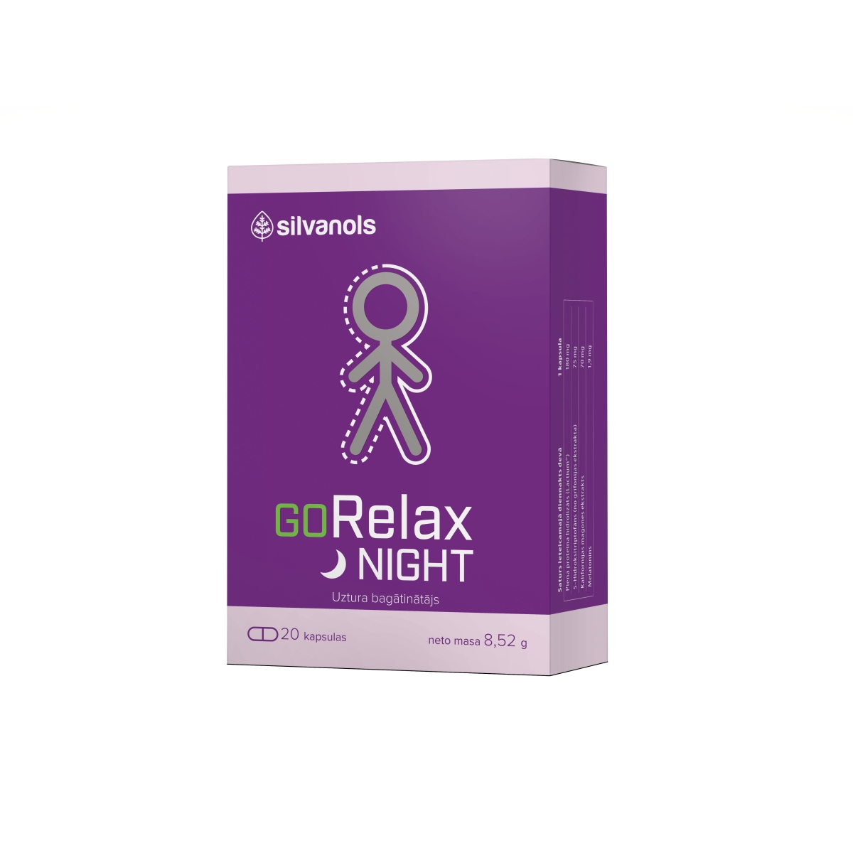GORELAX Night kapsulas, 20 gab. - Produkta attēls