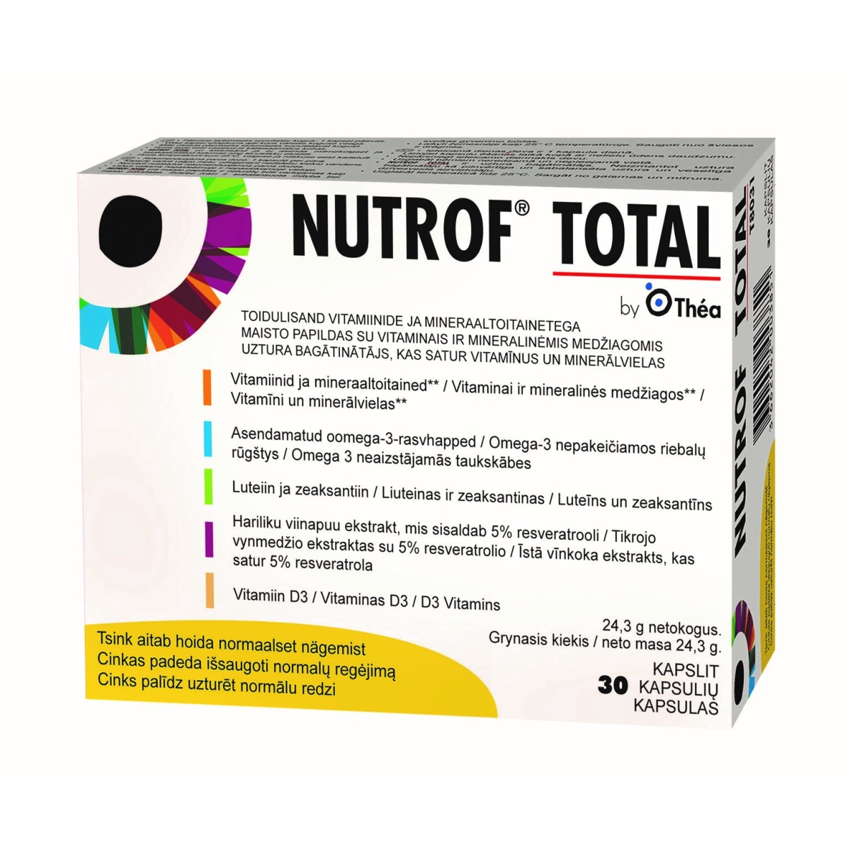 NUTROF Total kapsulas, 30 gab. - Produkta attēls