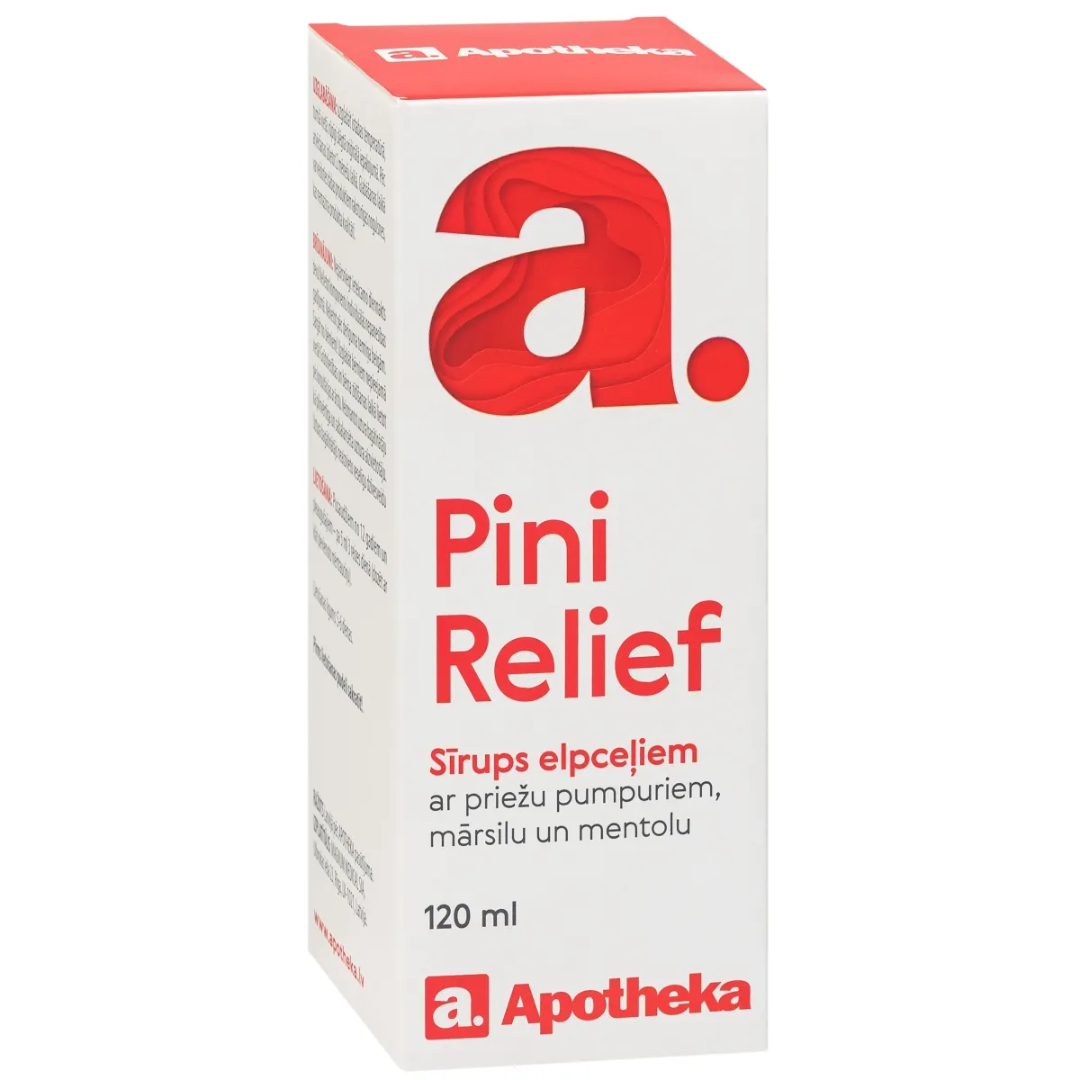 APOTHEKA Pini Relief sīrups, 120ml - Produkta attēls