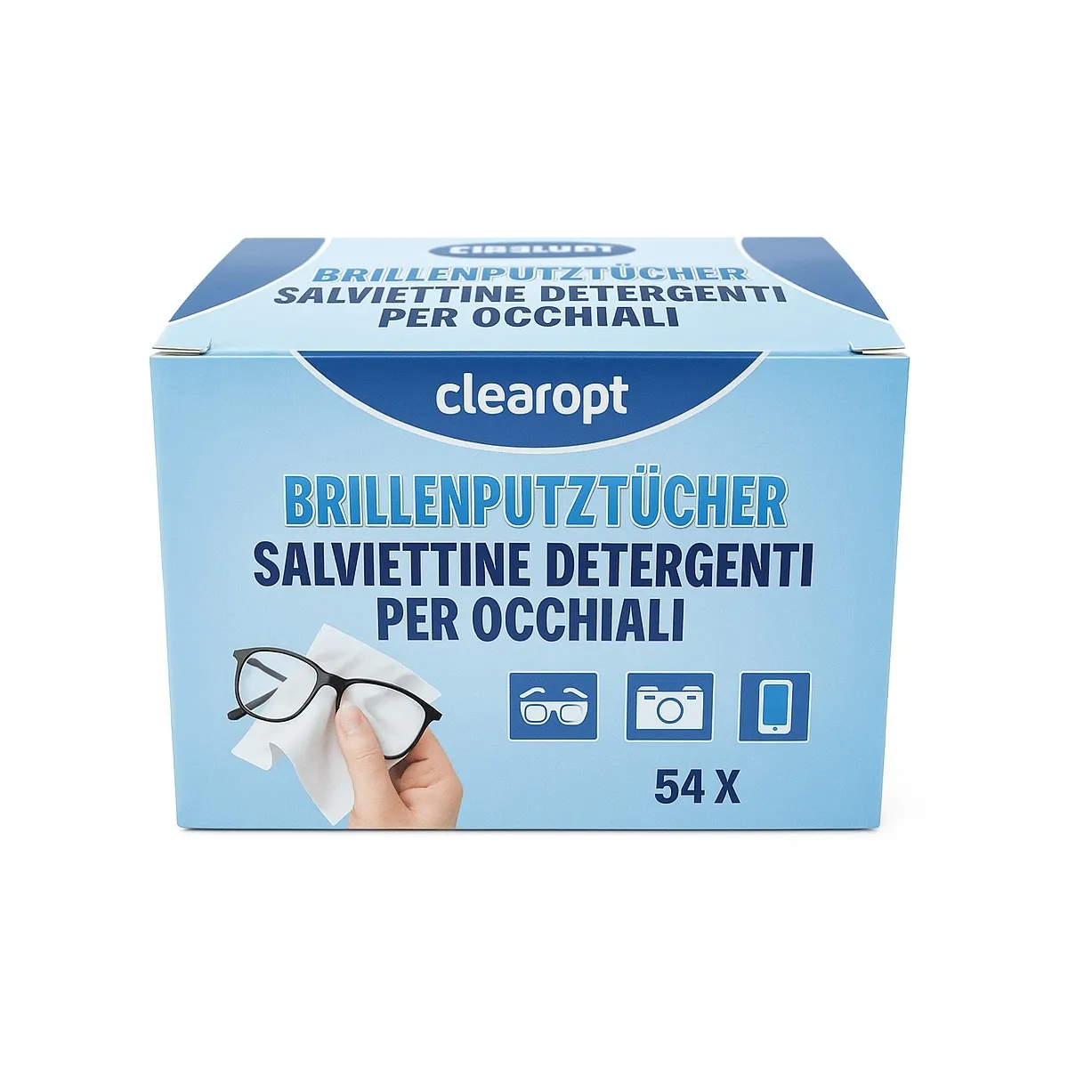 CLEAROPT Briļļu salvetes, 54 gab. - Produkta attēls