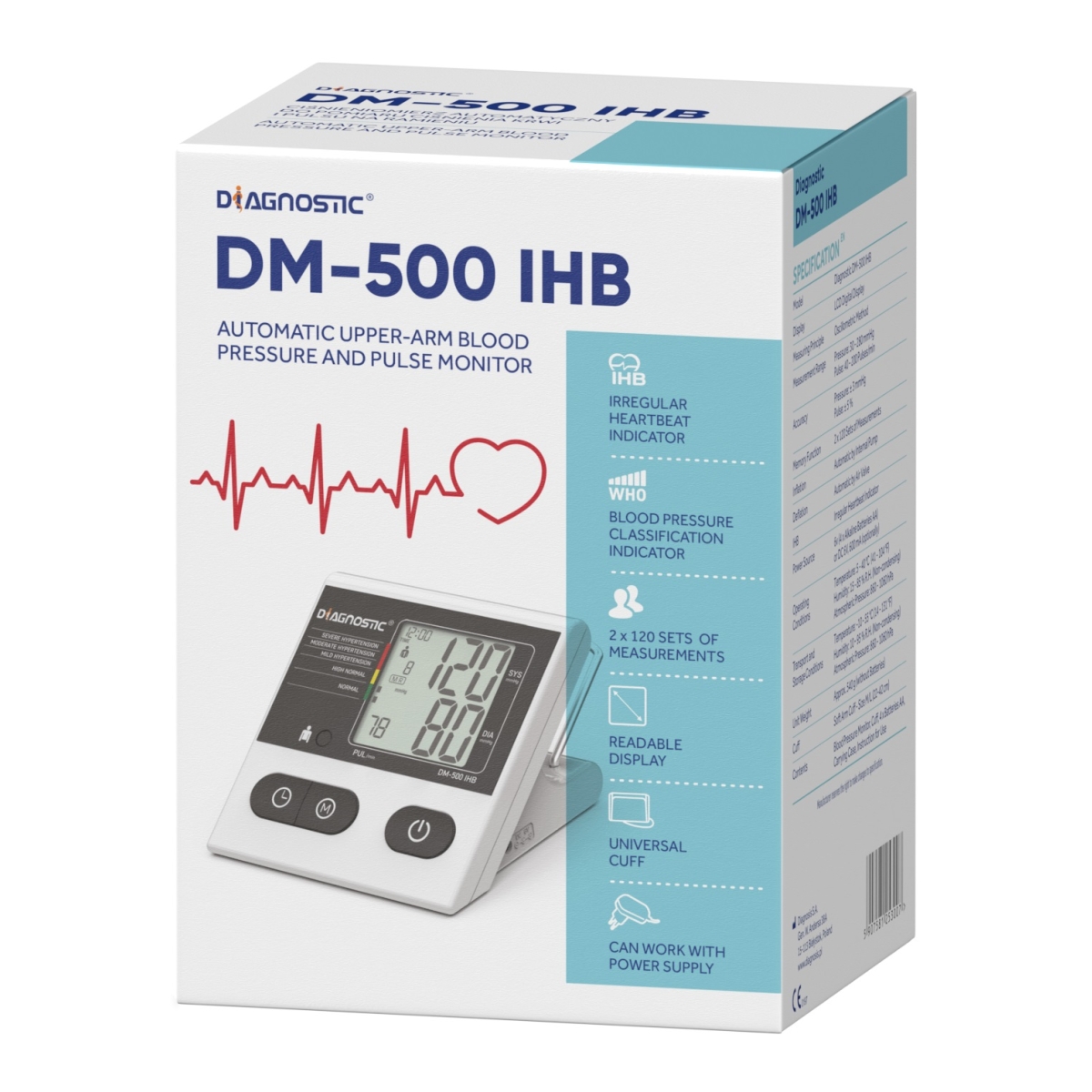 TONOMETRS DIAGNOSIS DM-500 IHB (AUGŠDELMA) - Produkta attēls