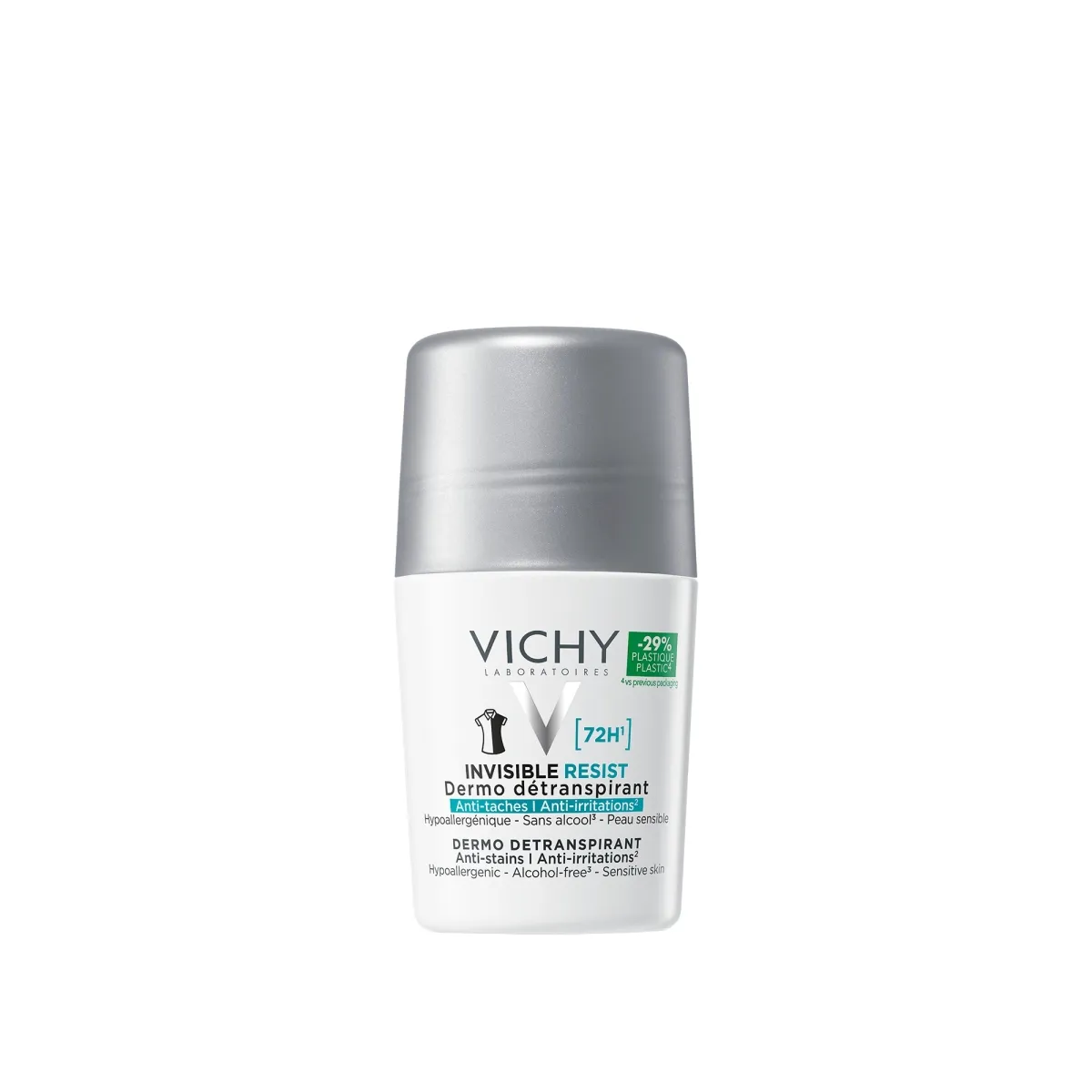 VICHY dezodorants-rullītis 72h pret sviedru traipiem, 50 ml - Produkta attēls