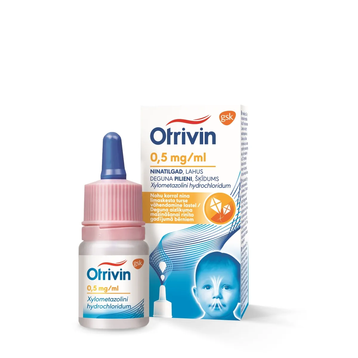 OTRIVIN Nasal 0.05 % deguna pil. ar mitrinošu efektu, 10 ml - Produkta attēls