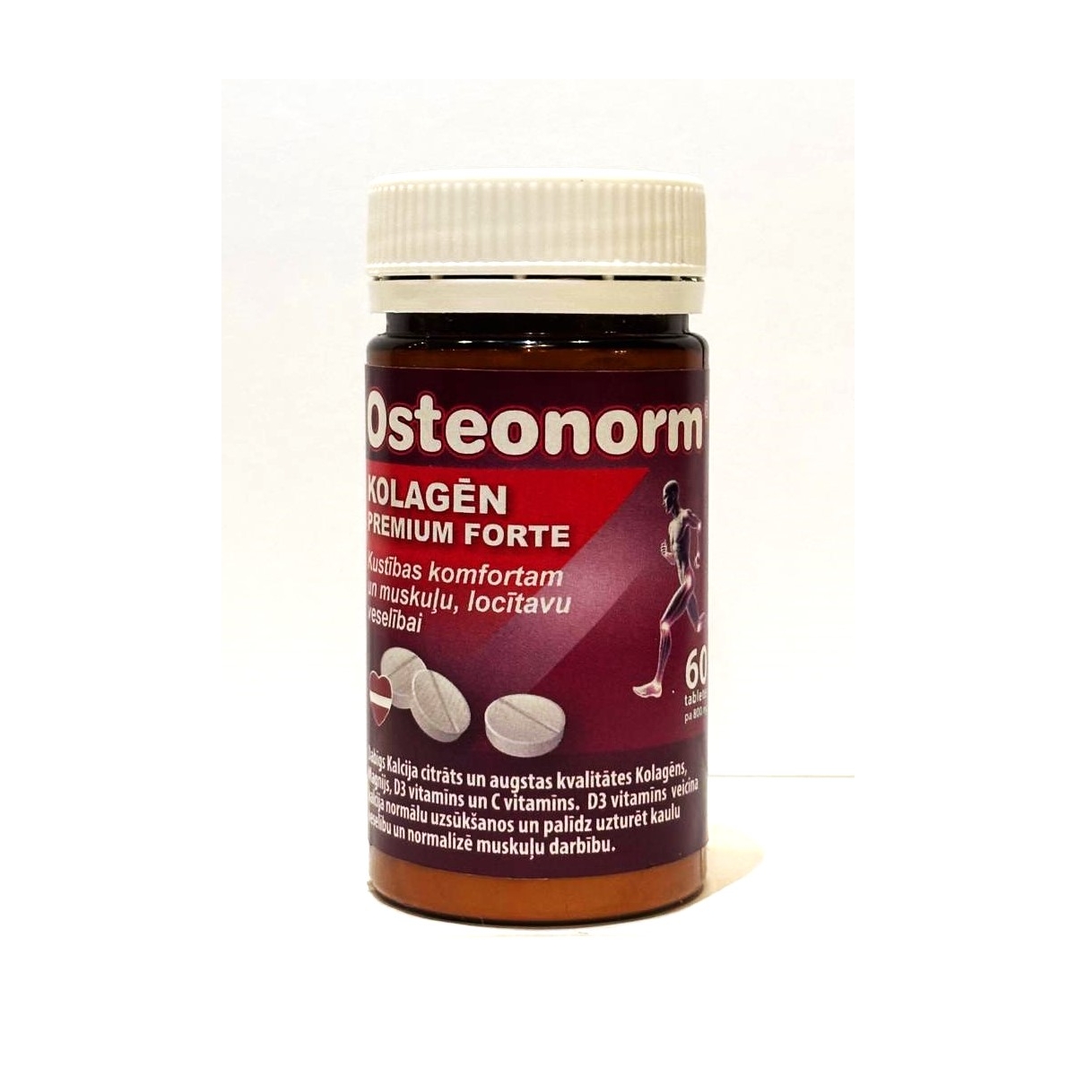 OSTEONORM kolagēn premium forte tabletes, 60 gab - Produkta attēls