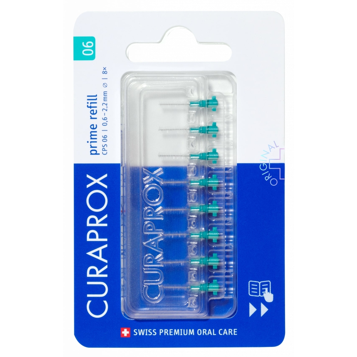 CURAPROX 06 interdentālo bristīšu uzpilde, 8 gab. - Produkta attēls