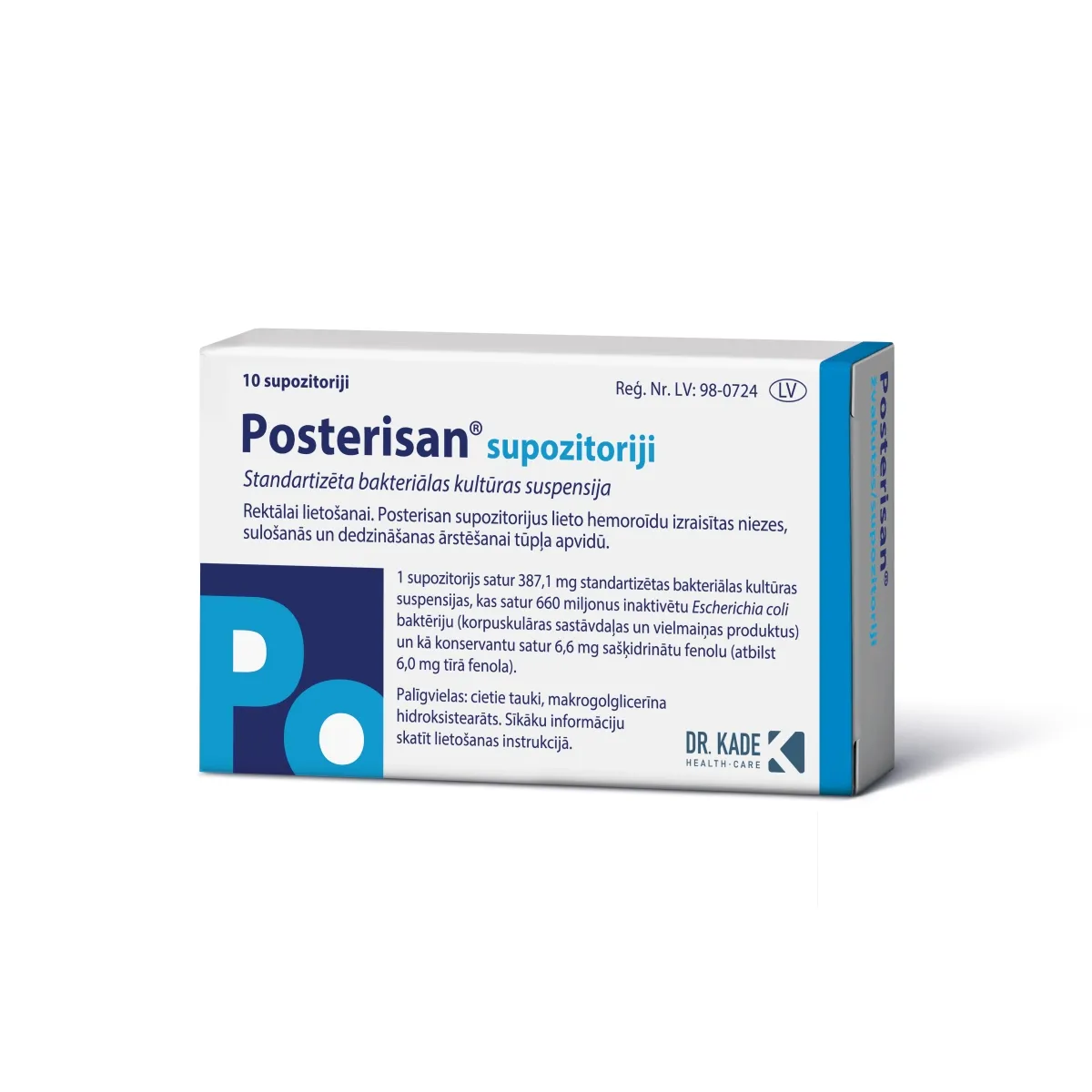 POSTERISAN supozitoriji, 10 gab. - Produkta attēls