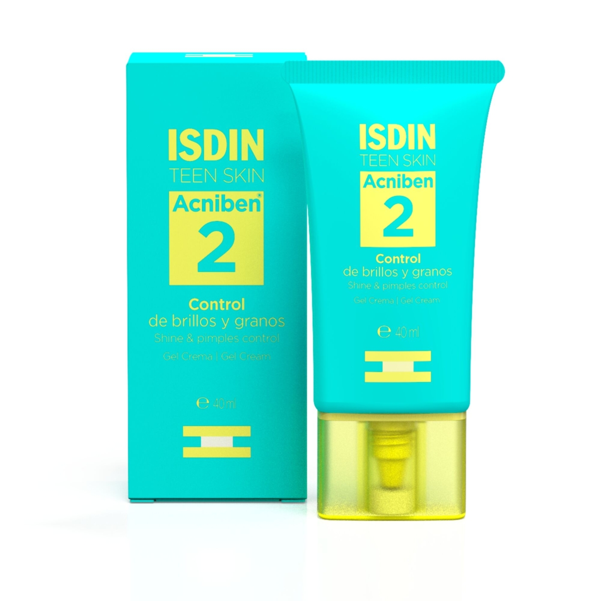 ISDIN Acniben mitrinošs gels taukainai, aknes skartai ādai, 40 ml - Produkta attēls