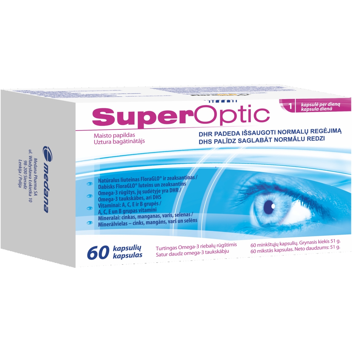 SuperOptic kapsulas, 60 gab. - Produkta attēls