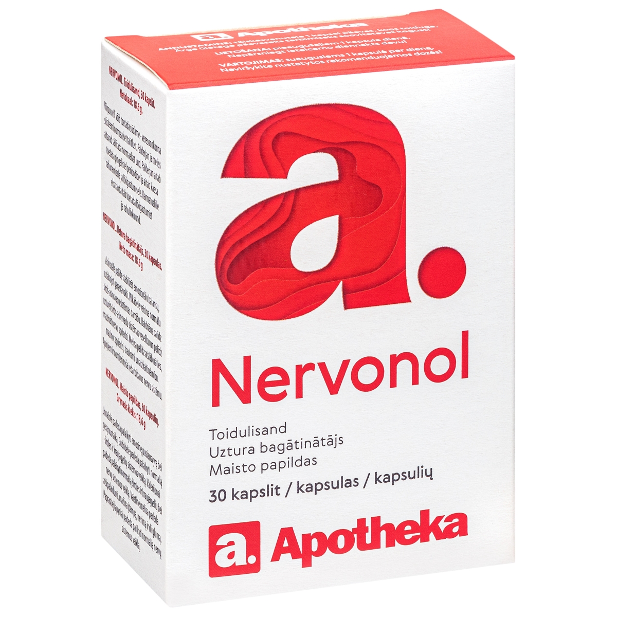 APOTHEKA Nervonol kapsulas, 30 gab - Produkta attēls