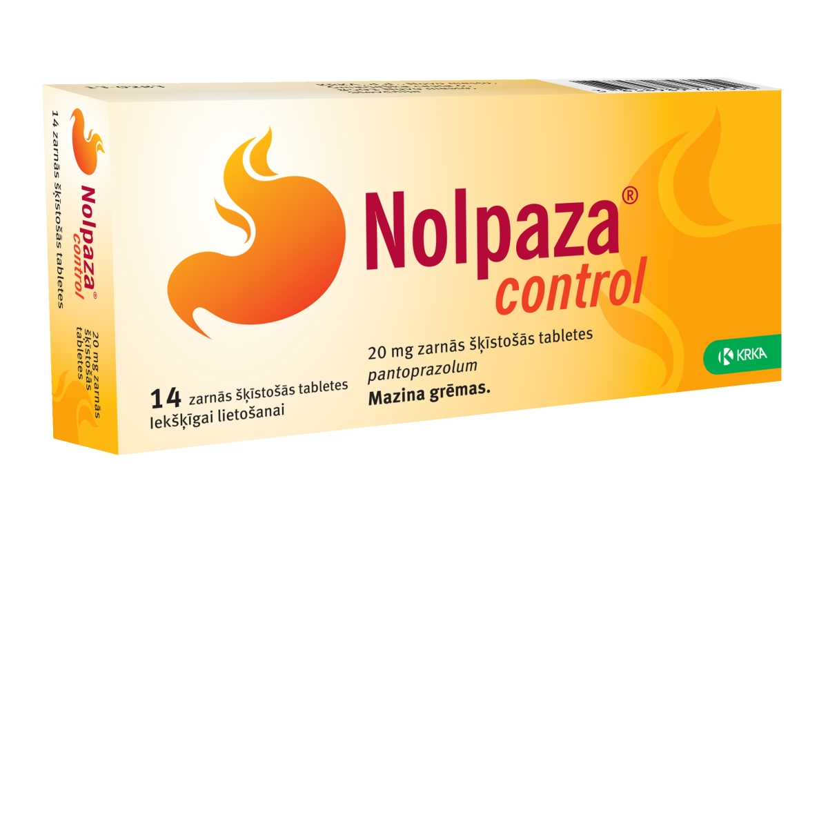 NOLPAZA Control 20 mg tabletes, 14 gab. - Produkta attēls