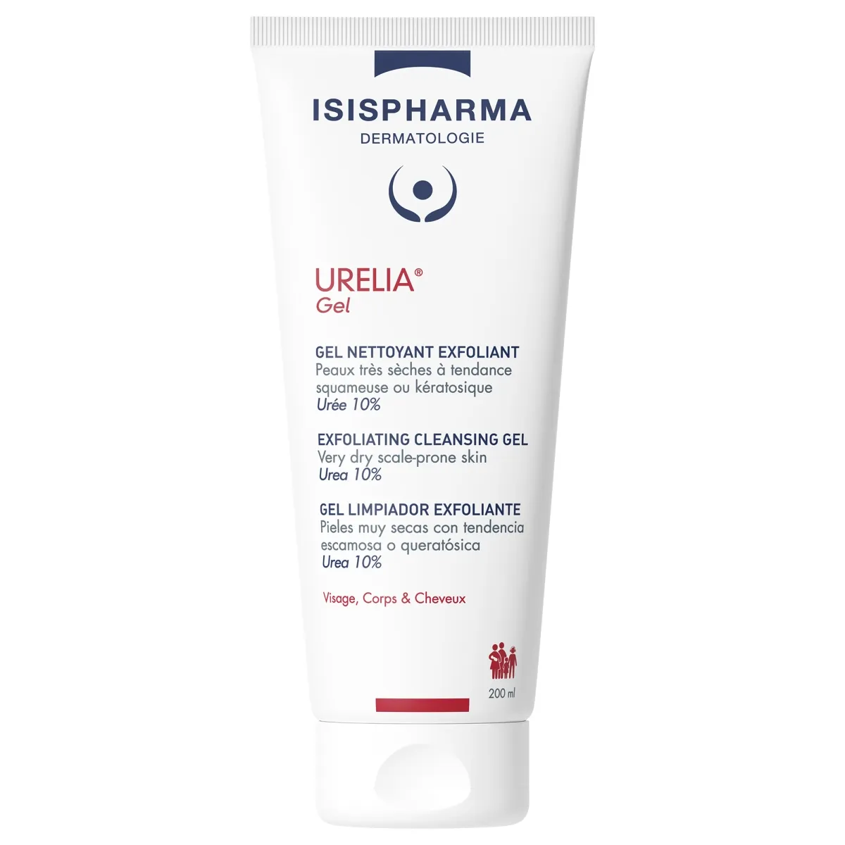 ISISPHARMA Urelia Gel attīroša želeja (10 % Urea), 200 ml - Produkta attēls