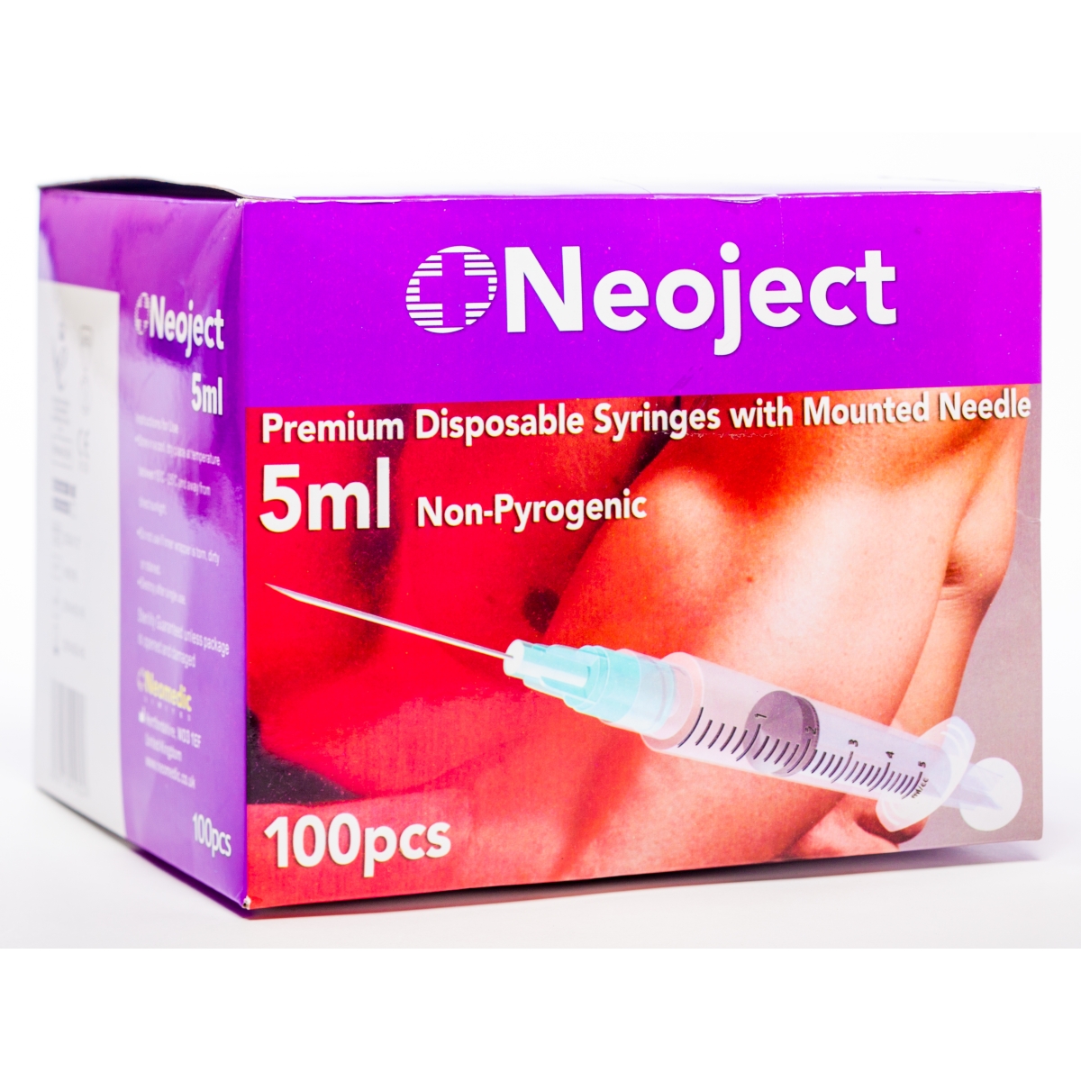 NEOJECT syringe 5 ml + adata 21 g, 100 gab. - Produkta attēls