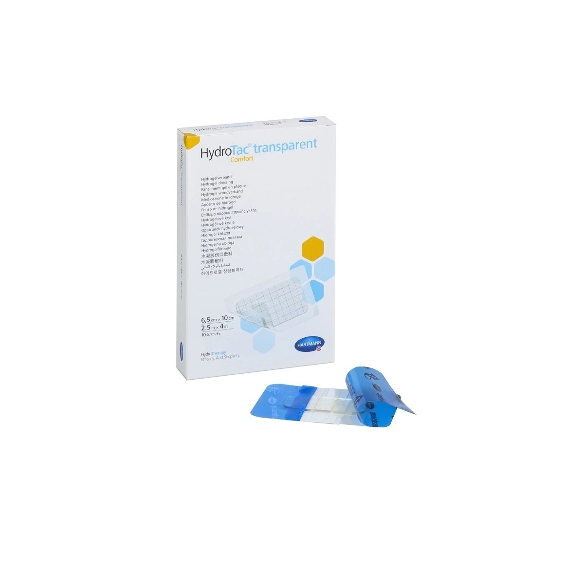 HYDROTAC Transparent Comfort brūču pārsējs (6.5 x 10 cm), 1 gab - Produkta attēls