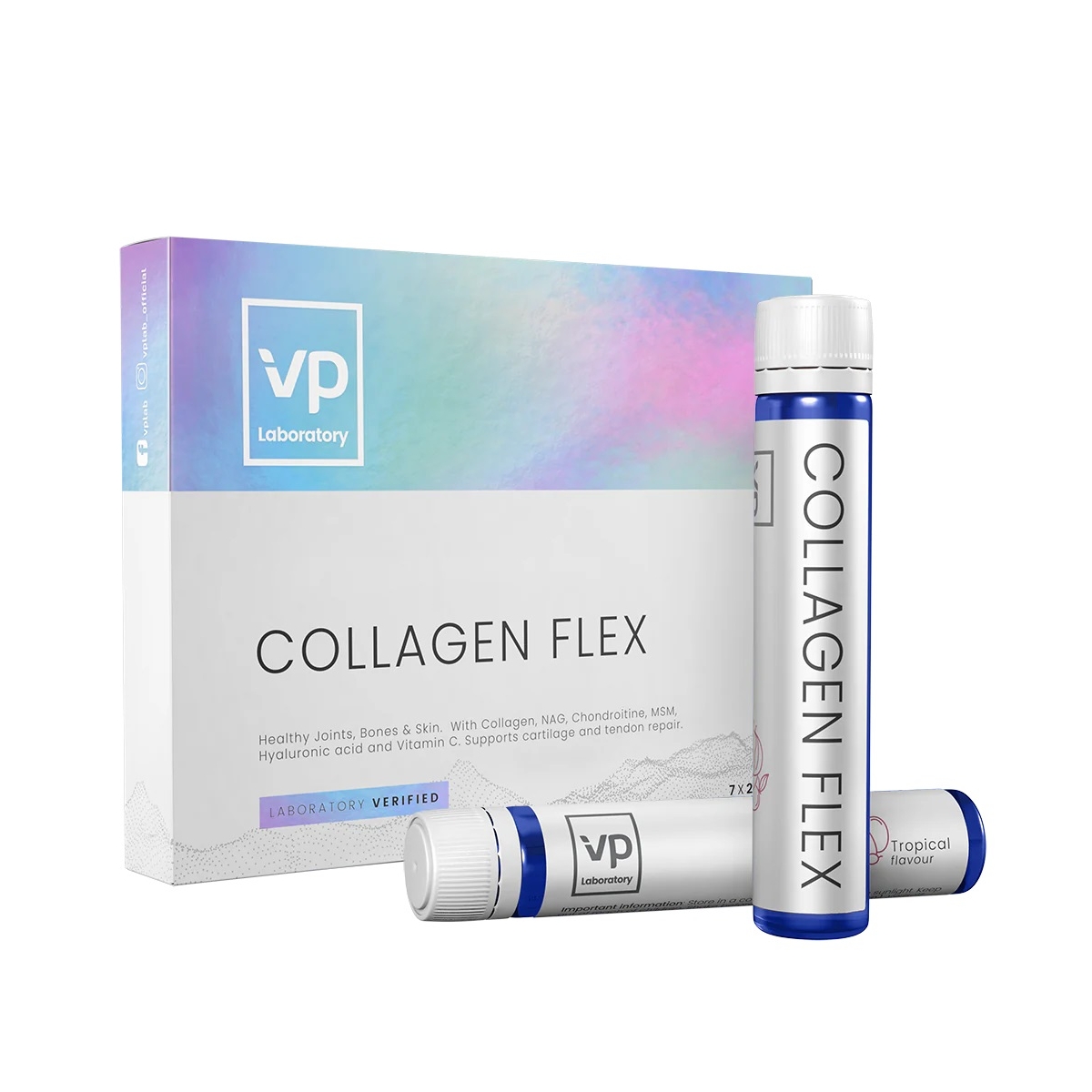 VPLAB Collagen Flex ampulas 25 ml x 7 gab. - Produkta attēls