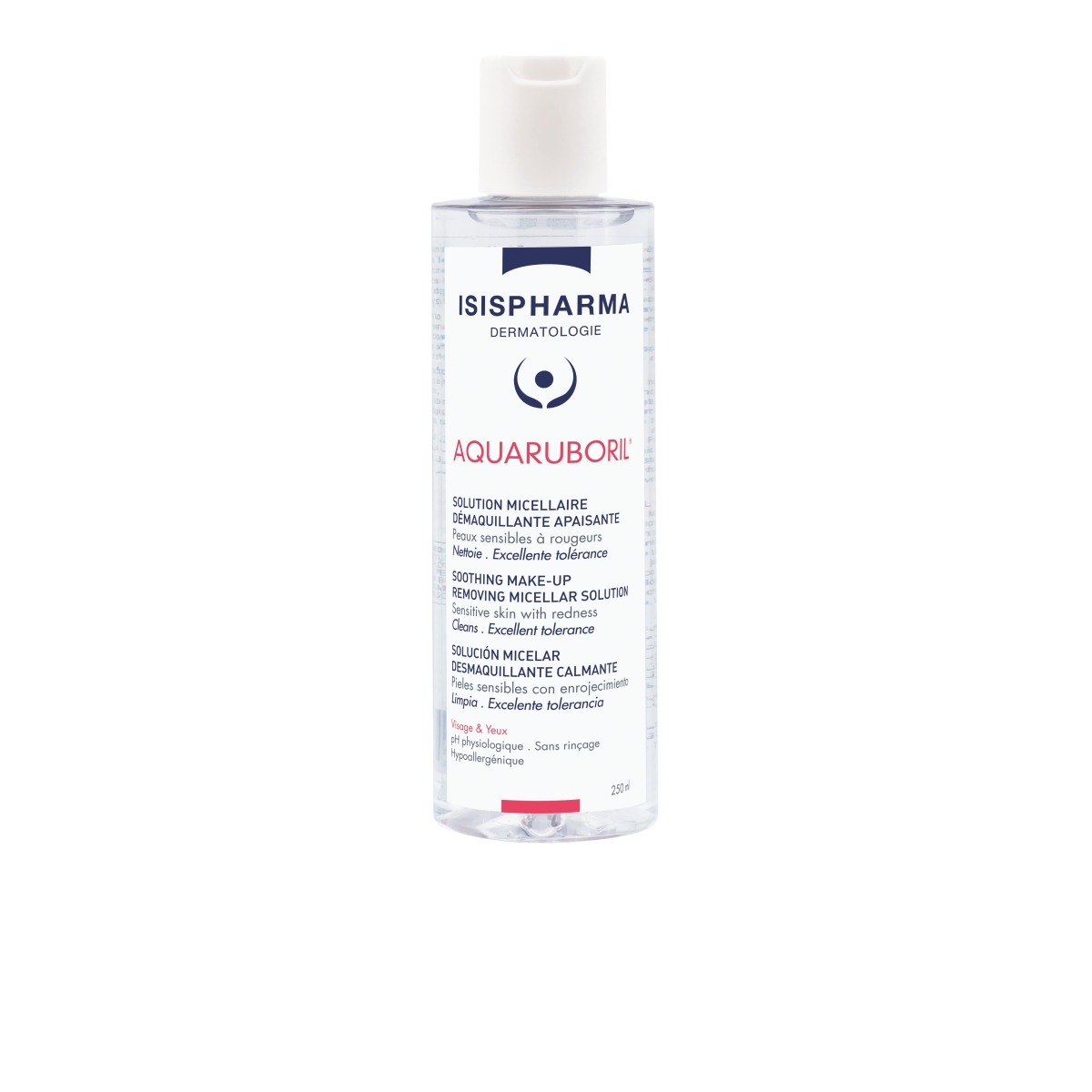 ISISPHARMA Aquaruboril remdējošs micelārais ūdens, 250 ml - Produkta attēls