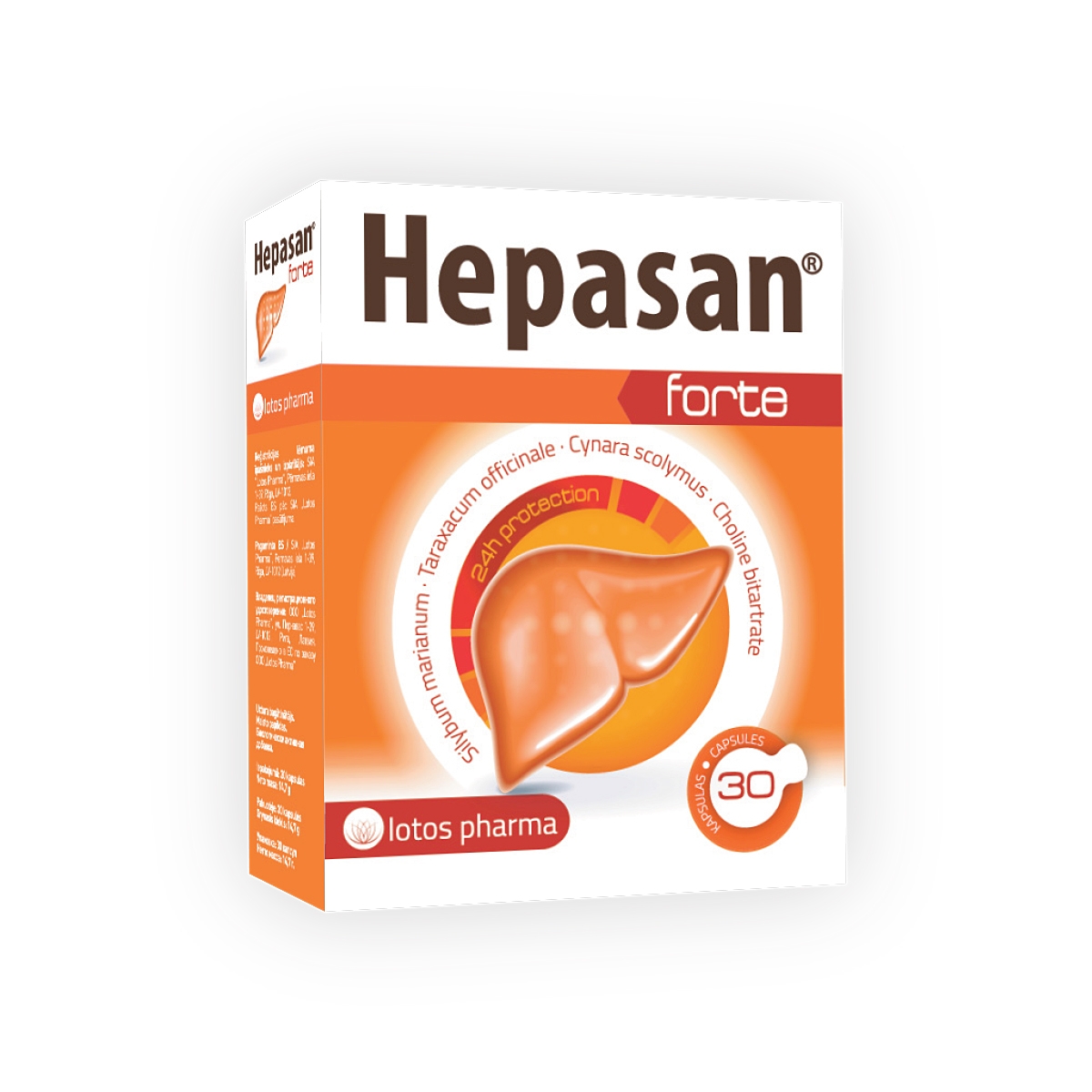 Hepasan Forte kapsulas, 30 gab - Produkta attēls