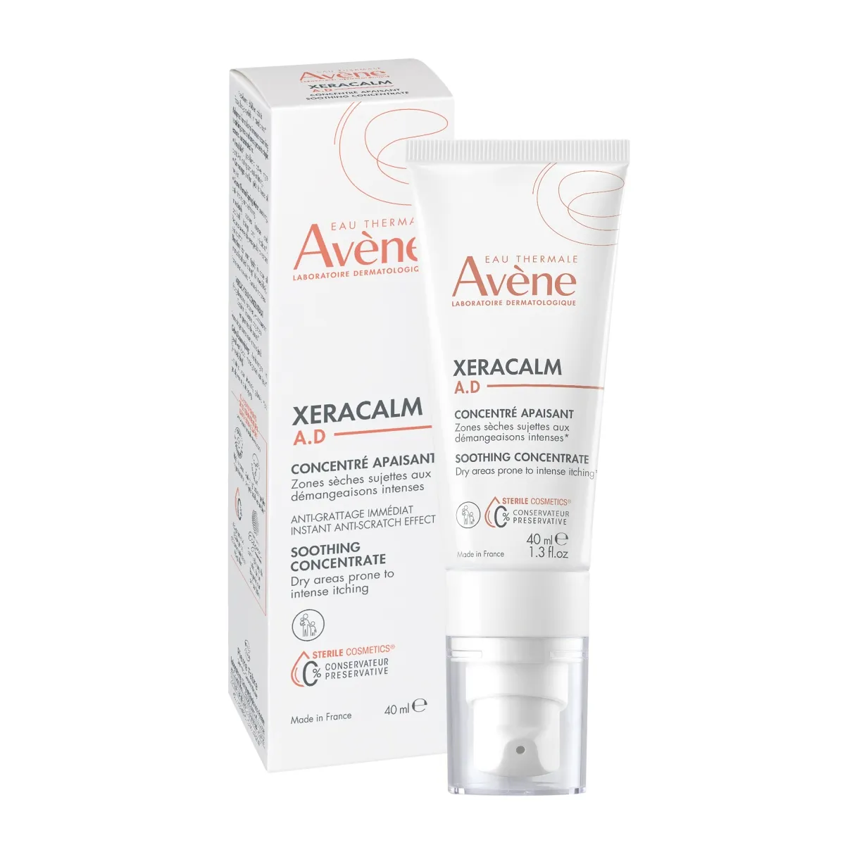 AVENE Xeracalm Anti-Scratc. koncentāts pret niezi, 40 ml - Produkta attēls