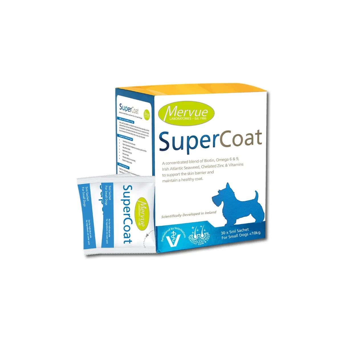 SUPERCOAT SMALL BREED 5ML N30 SUŅIEM (<10KG) - Produkta attēls