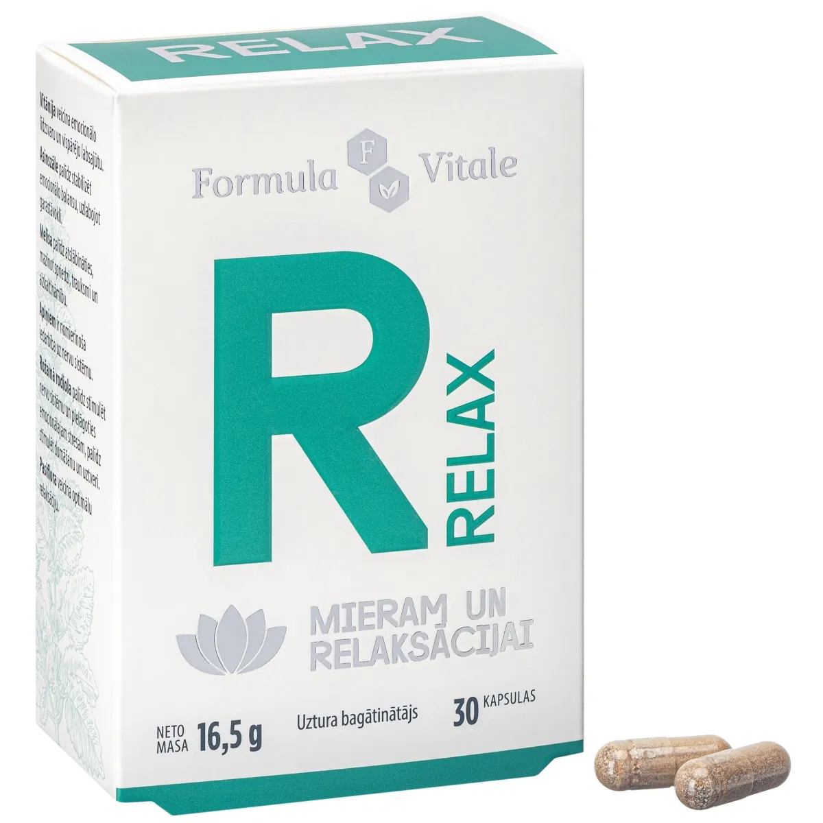 FORMULA VITALE Relax kapsulas, 30 gab. - Produkta attēls
