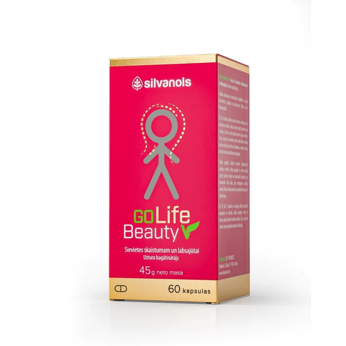 SILVANOLS Golife Beauty V kapsulas, 60 gab - Produkta attēls