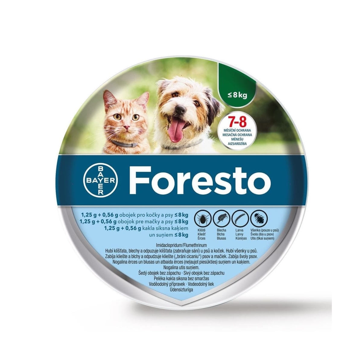 FORESTO 1.25+0.56G/G KAKLA SIKSNA 38CM SUŅIEM/KAĶIEM <8KG - Produkta attēls