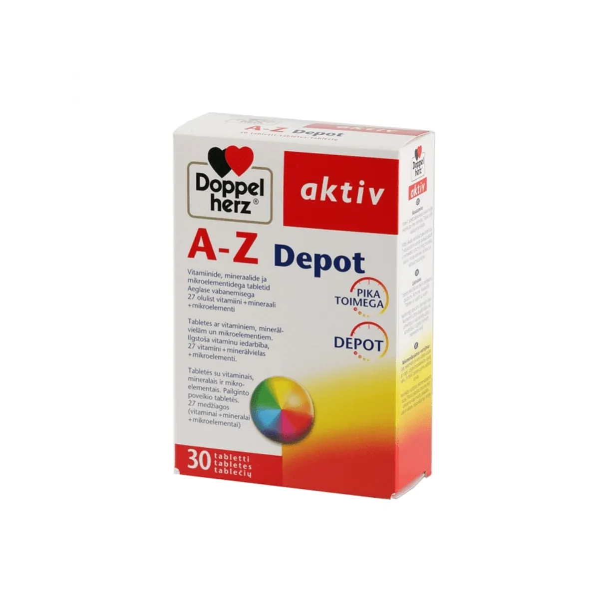 DOPPELHERZ® aktiv A-Z Depot tabletes, 30 gab - Produkta attēls