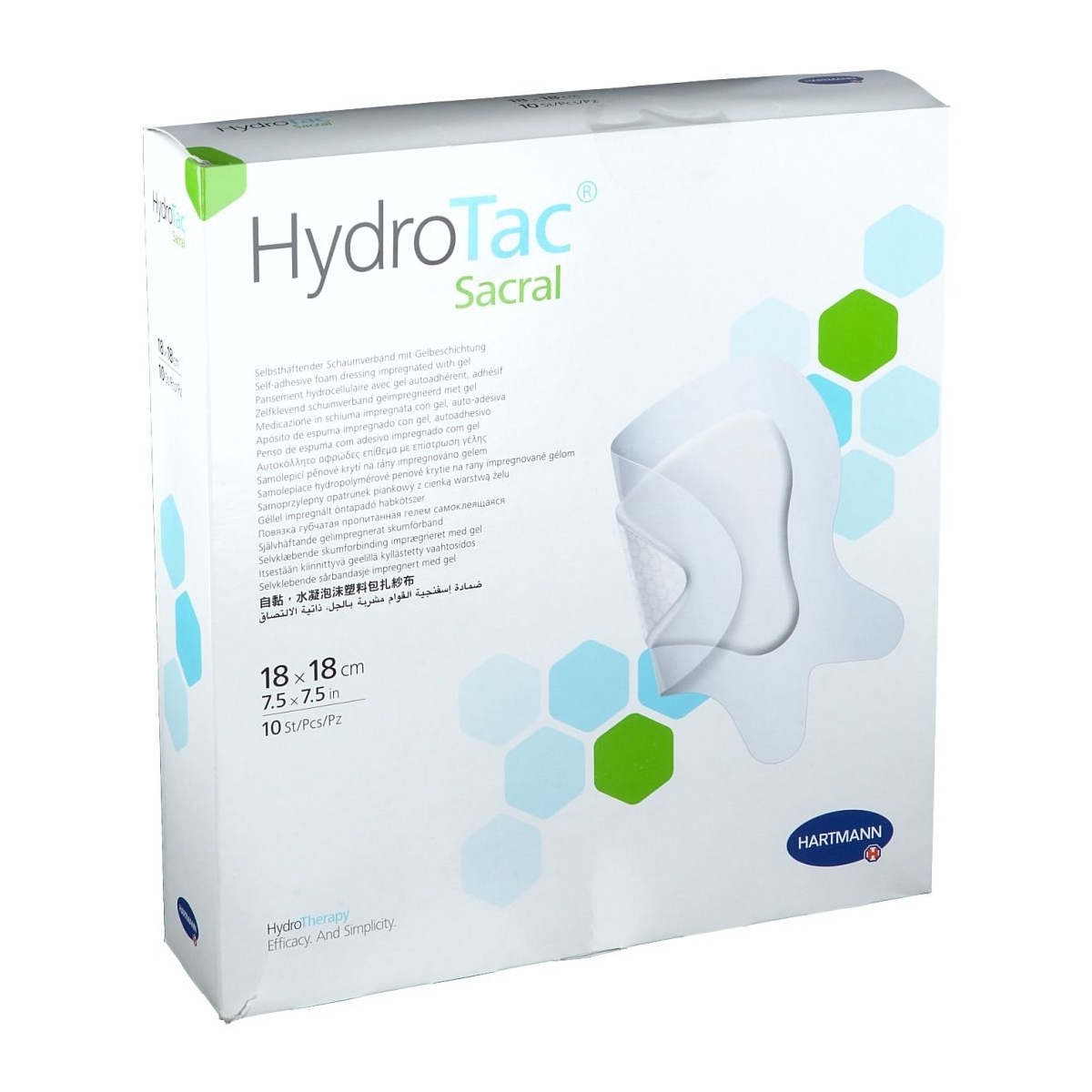 HYDROTAC Sacral brūču pārsējs (18 x 18 cm), 1 gab - Produkta attēls