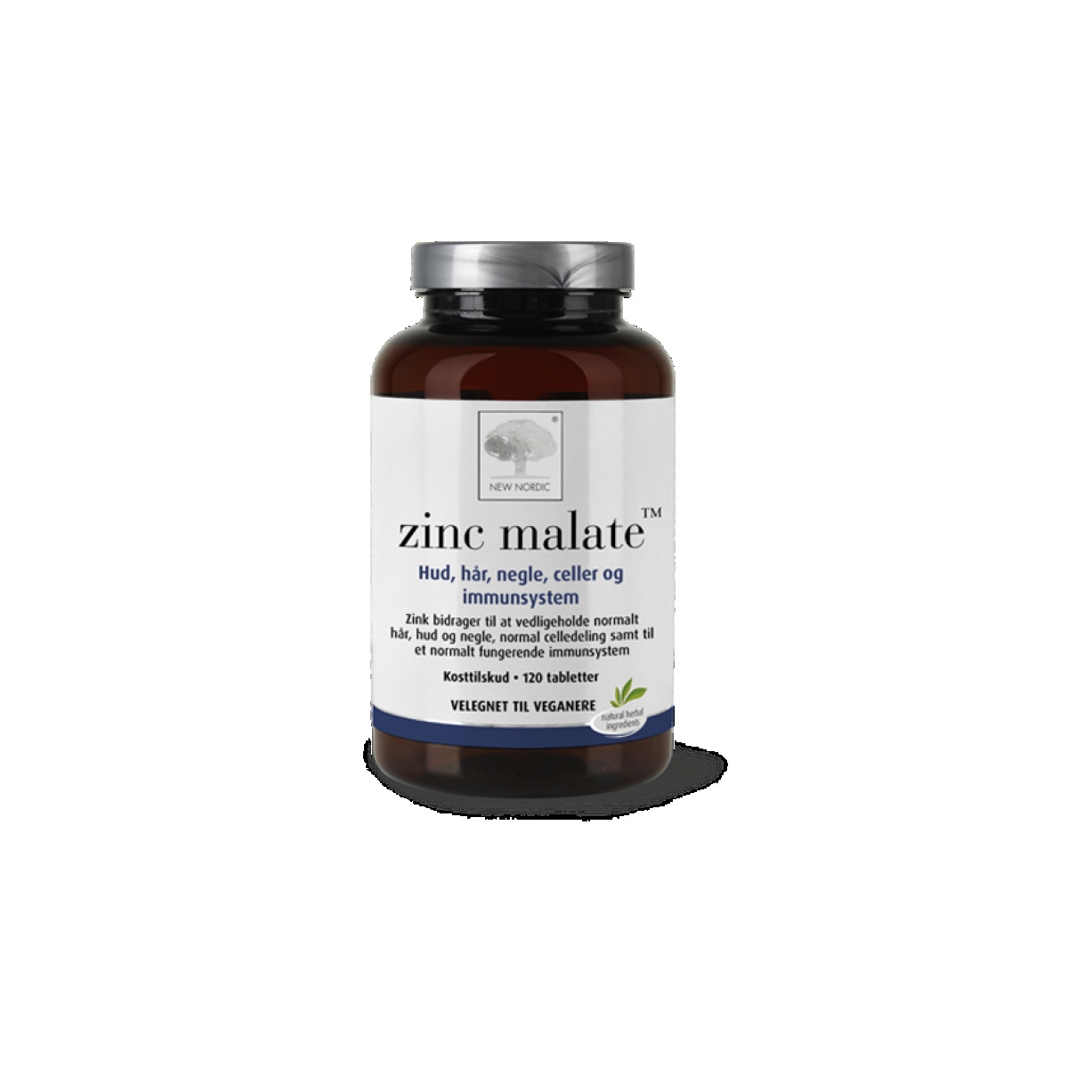 NEW NORDIC Zinc Malate tabletes, 120 gab. - Produkta attēls
