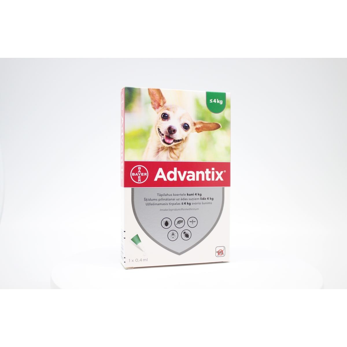 ADVANTIX  40/200MG ŠĶĪD 0.4ML SUŅIEM LĪDZ 4KG N1