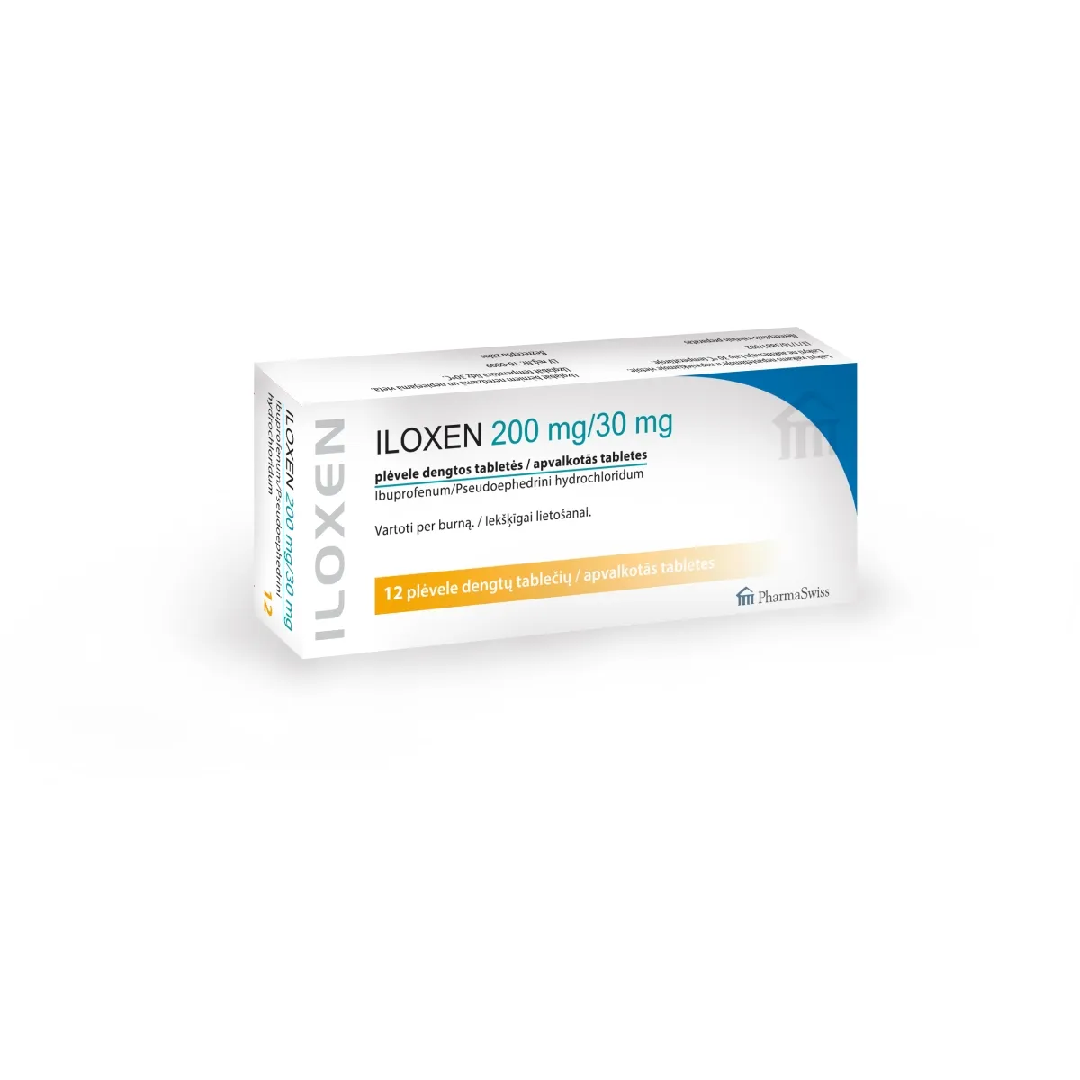 ILOXEN 200MG/30MG TBL N12 - Produkta attēls