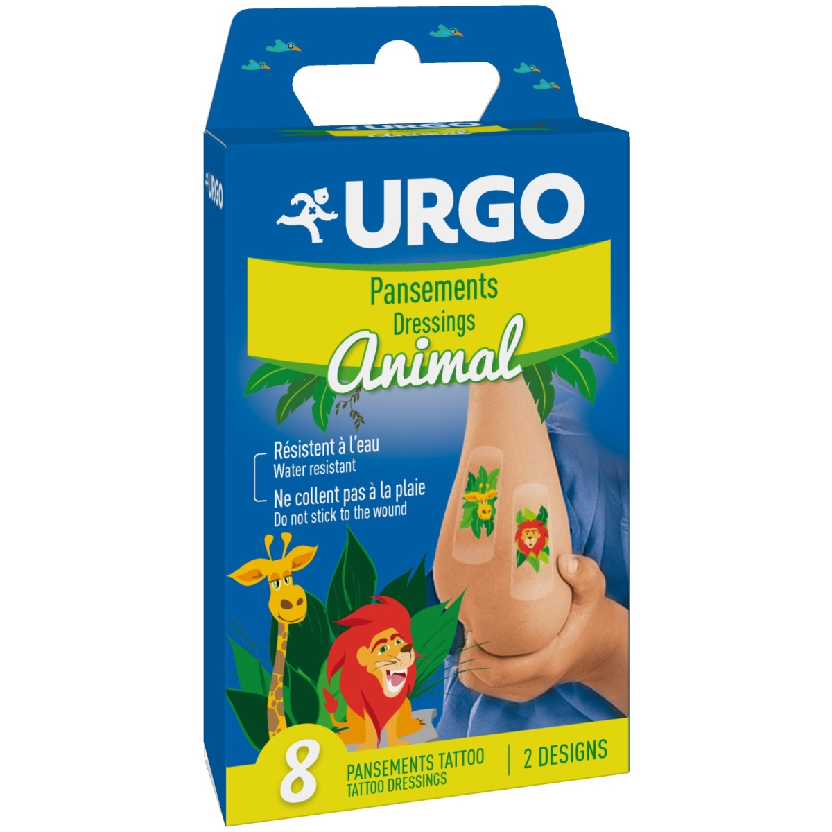 URGO TATTOO plāksteri bērniem 2,5 x 7,5 cm, 8 gab. - Produkta attēls