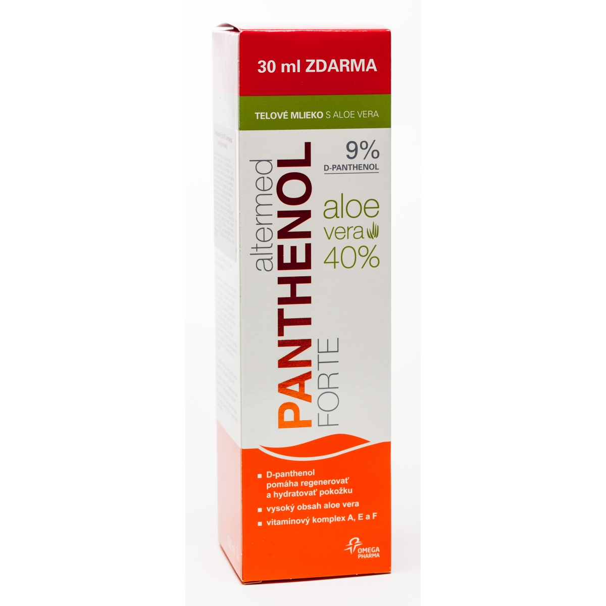 ALTERMED Panthenol forte 9% ķermeņa pieniņš ar alveju, 230 ml - Produkta attēls