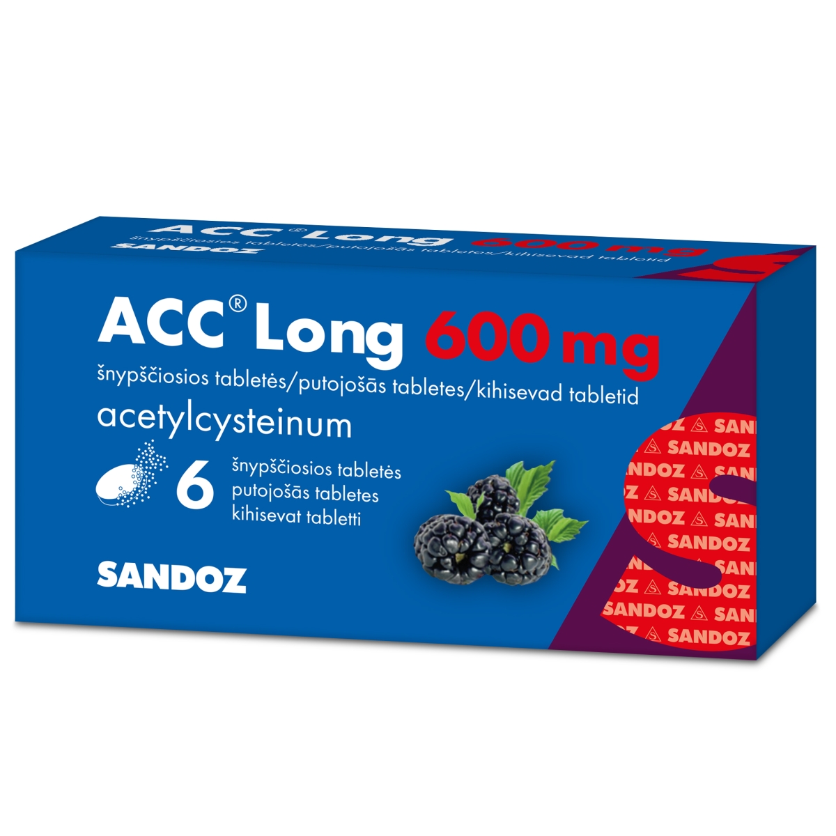 ACC 600mg putojošās tabletes, 6 gab. - Produkta attēls 1
