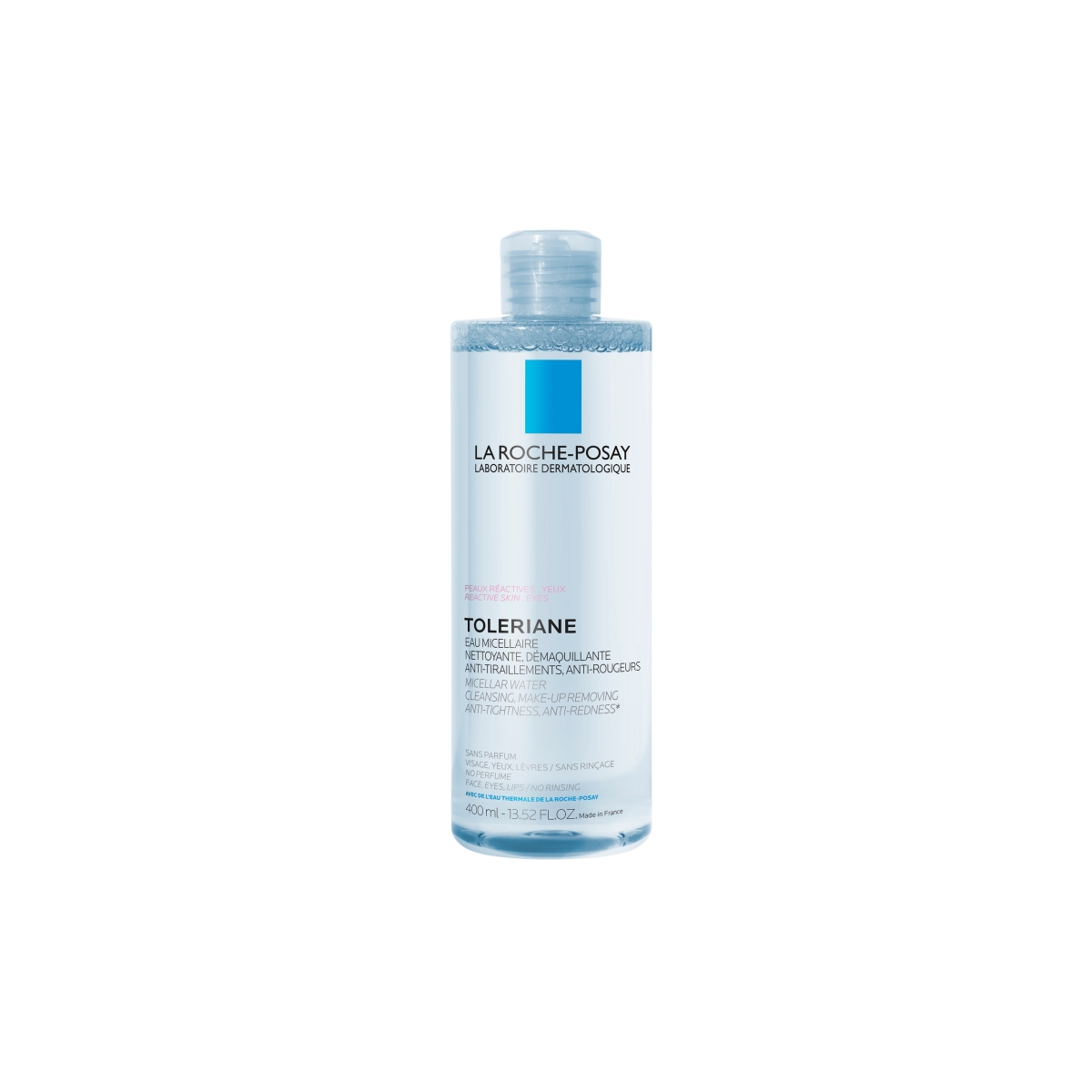 LA ROCHE-POSAY Toleriane micelārais ūdens jutīgai un kairinātai sejas ādai un ādai ap acīm, 400 ml - Produkta attēls