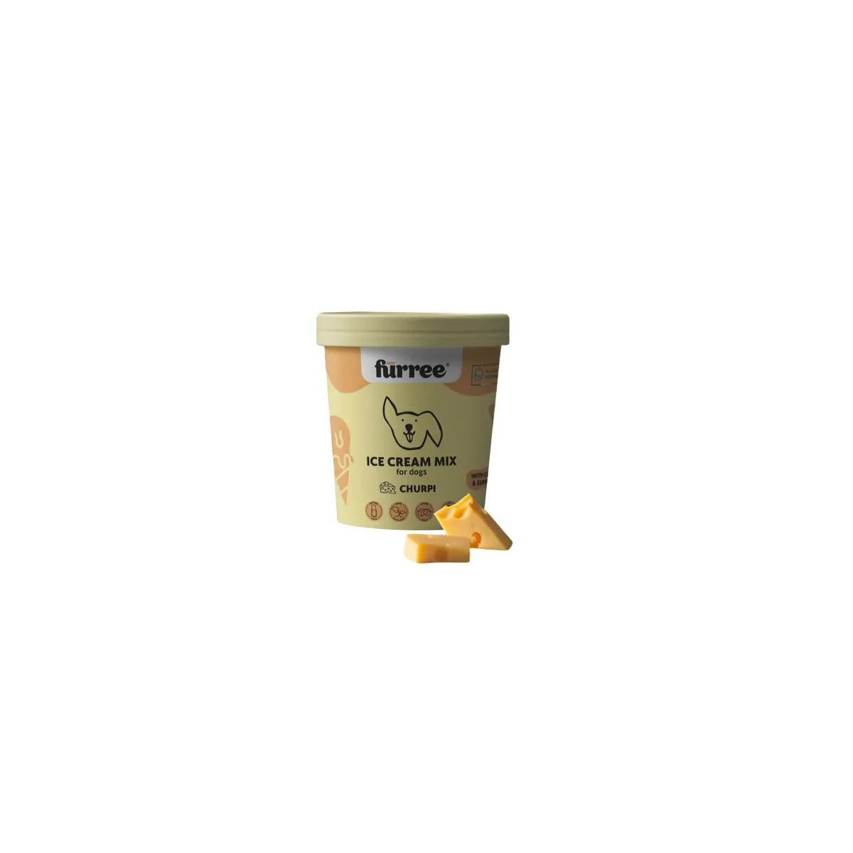 Fürree saldējuma pulveris Chuppi siers 60g (10 porcijas) suņiem - Produkta attēls