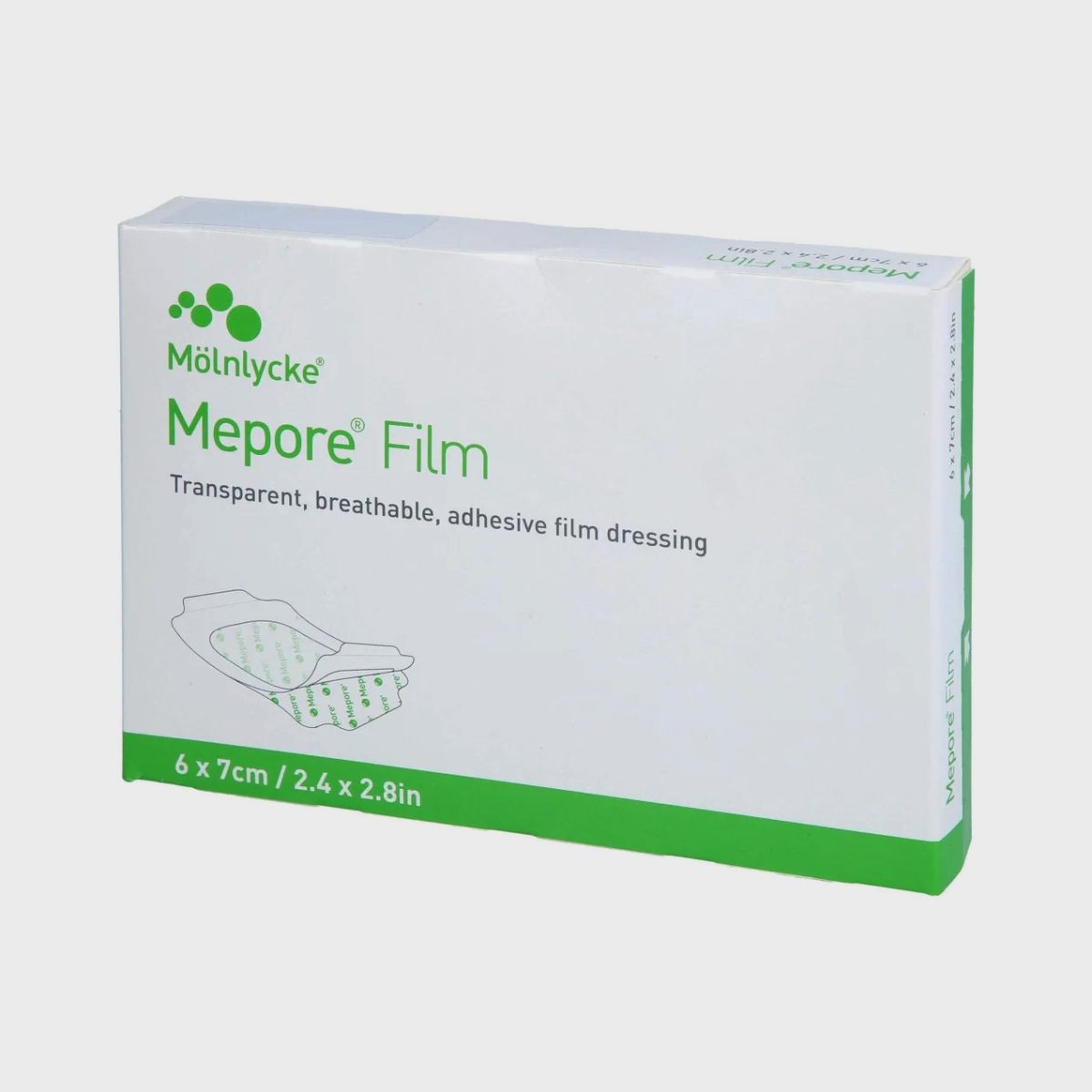 MEPORE Film sterili plāksteri 6 x 7cm (ūdensizturīgi), 100 gab. - Produkta attēls
