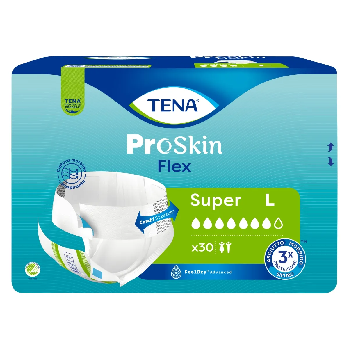 TENA Flex Super jostiņbikses L izmērs, 30 gab. - Produkta attēls