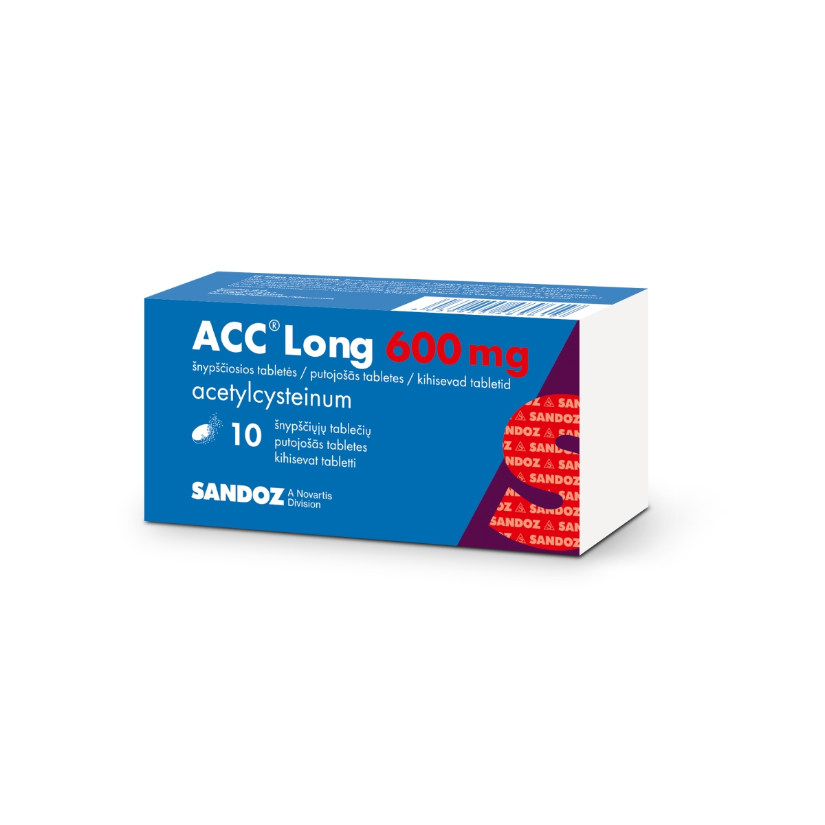 ACC 600mg putojošās tabletes, 10 gab. - Produkta attēls