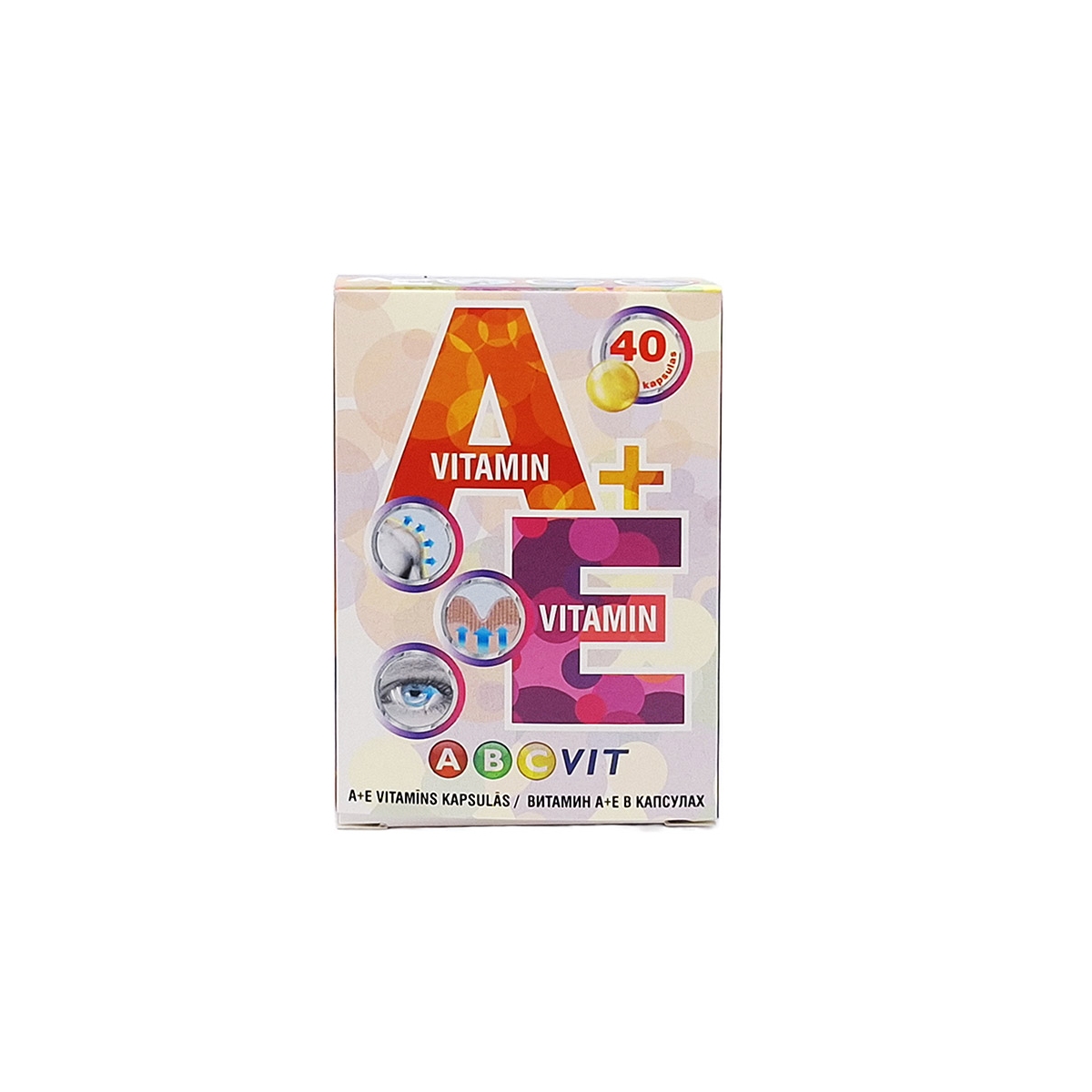 A+E vitamin ABCvit kapsulas, 40 gab - Produkta attēls