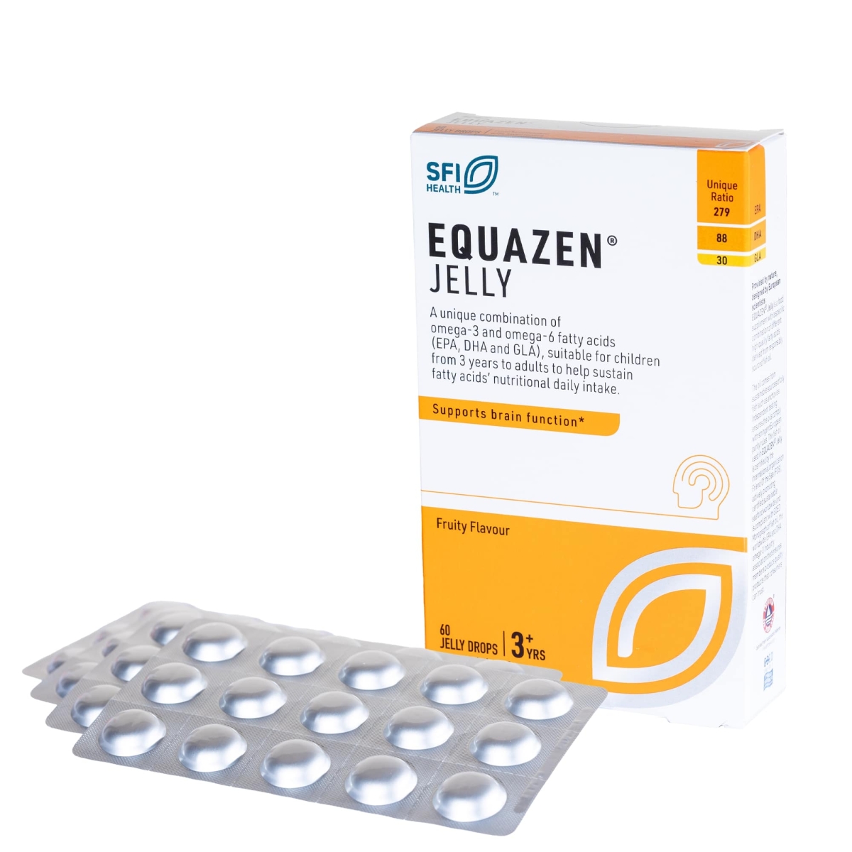 EQUAZEN Jelly ar augļu garšu košļājamās tabletes, 60 gab - Produkta attēls