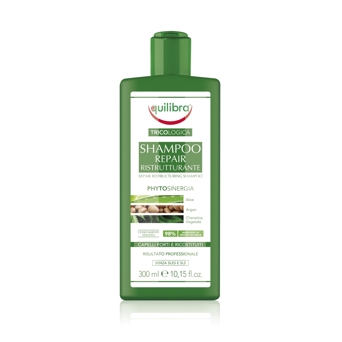 EQUILIBRA restrukturizējošs, atjaunojošs šampūns, 300ml - Produkta attēls